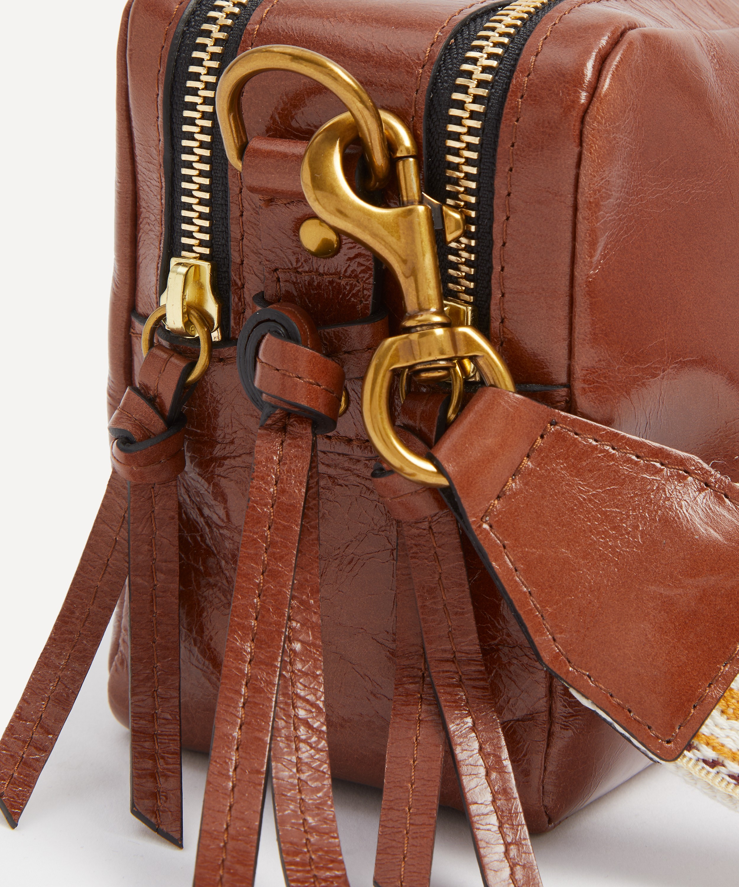 Isabel Marant - Wardy Shiny Leather Camera Crossbody Bag image number 4