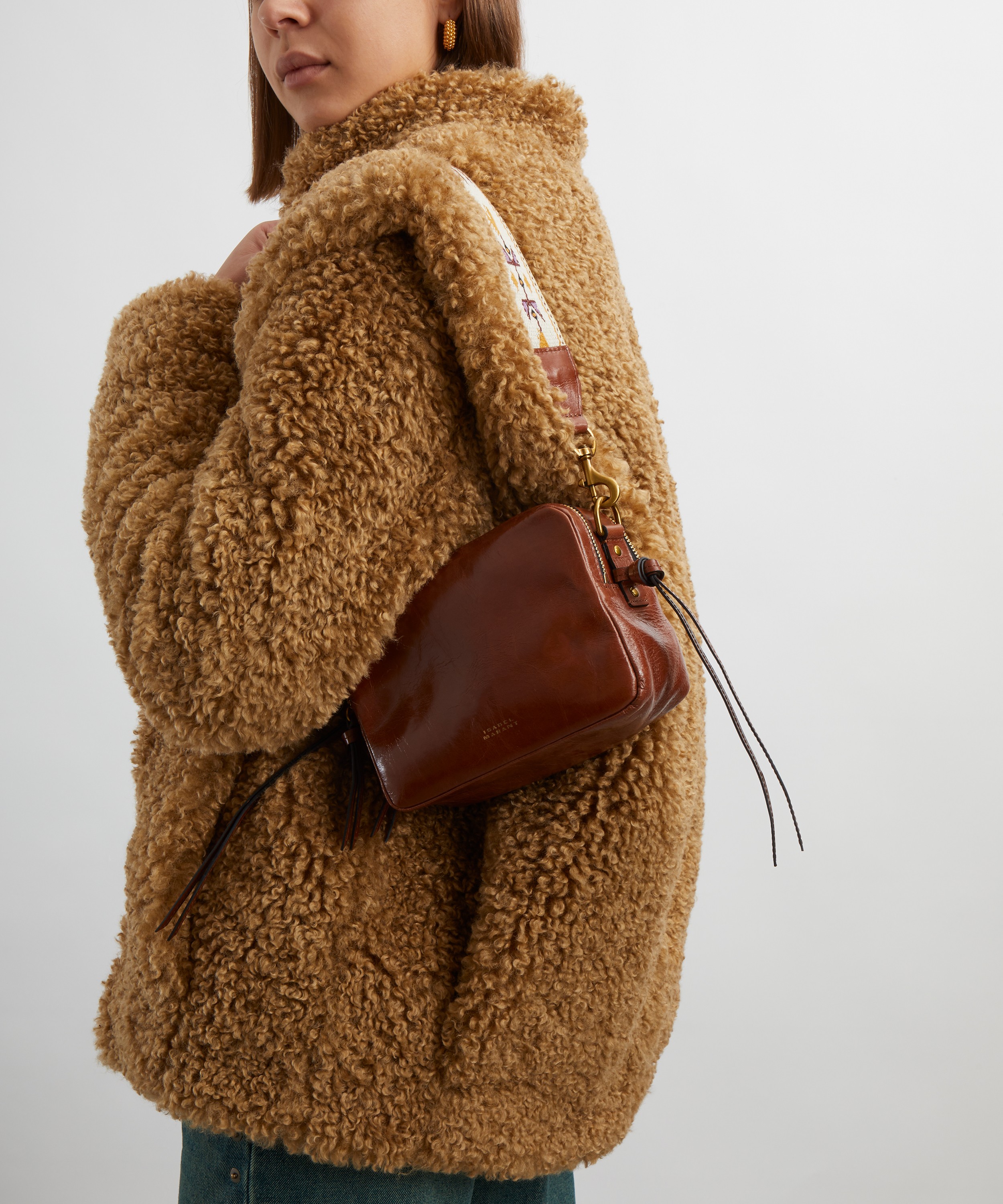 Isabel Marant - Wardy Shiny Leather Camera Crossbody Bag image number 1