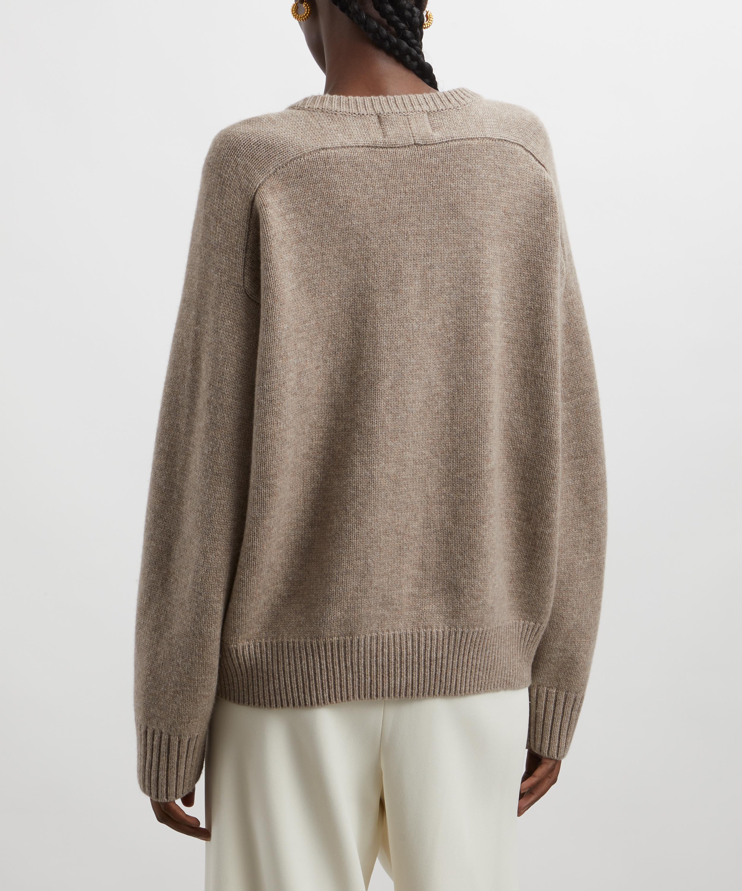 Loulou Studio - Aidar Round-Neck Wool-Cashmere Cardigan image number 3