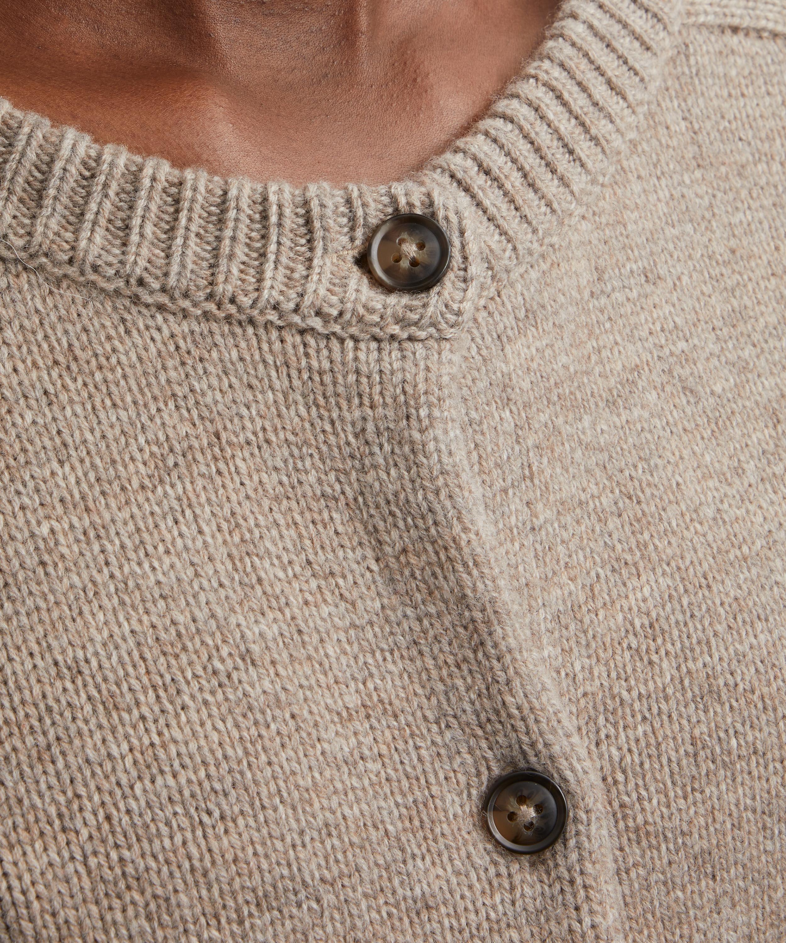 Loulou Studio - Aidar Round-Neck Wool-Cashmere Cardigan image number 4