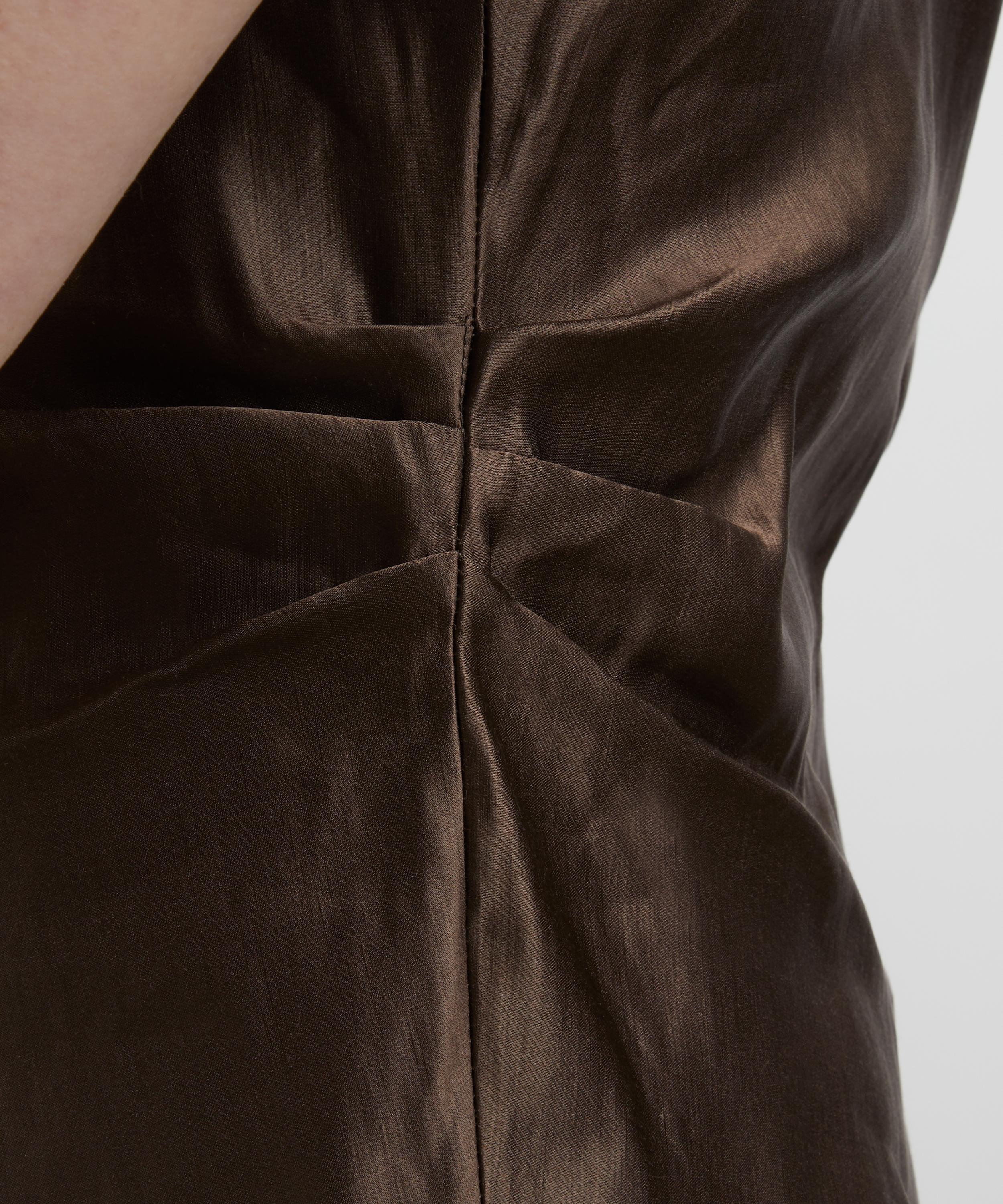 Loulou Studio - Pero Deep Taupe Linen-Silk Blouse image number 4