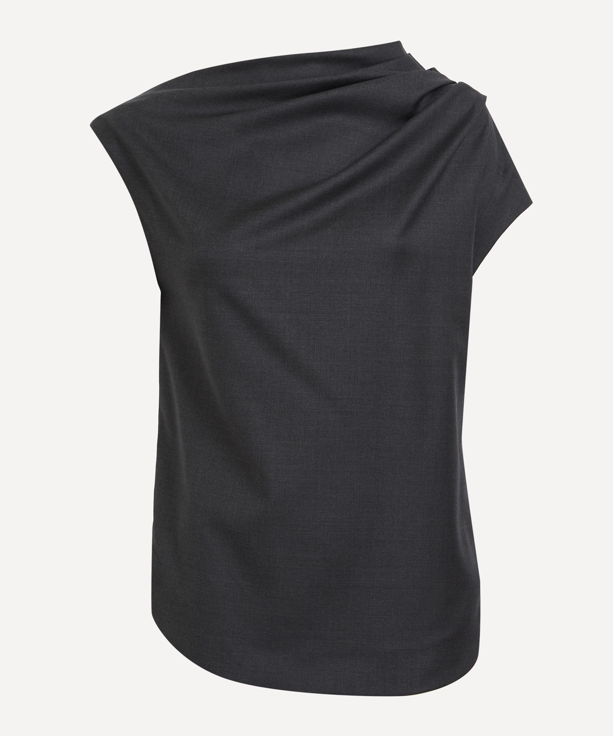 Loulou Studio - Lyra Draped Wool-Twill Blouse image number 0