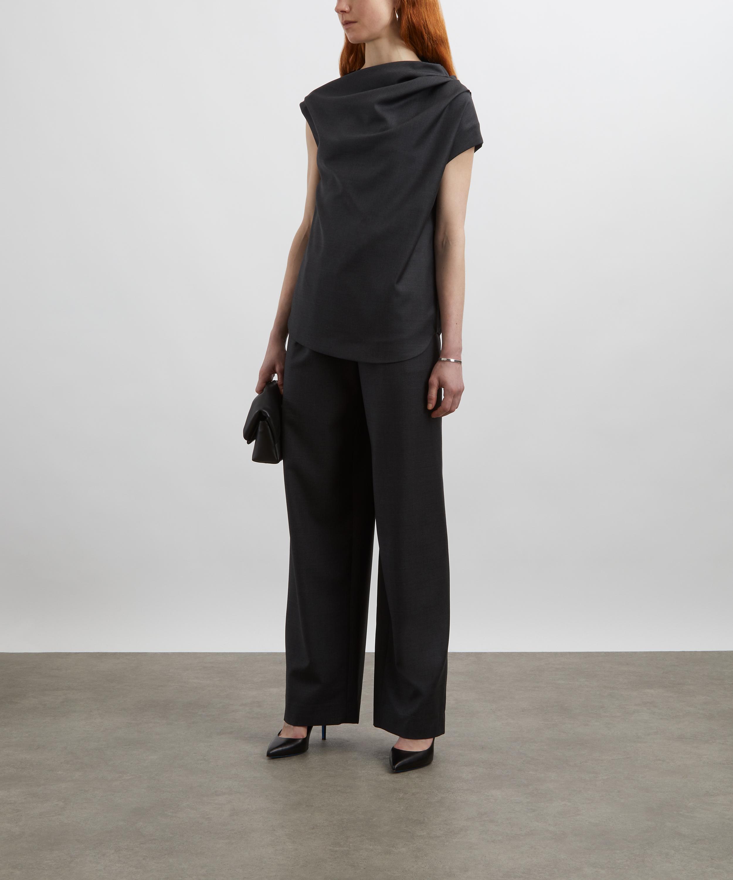 Loulou Studio - Lyra Draped Wool-Twill Blouse image number 1