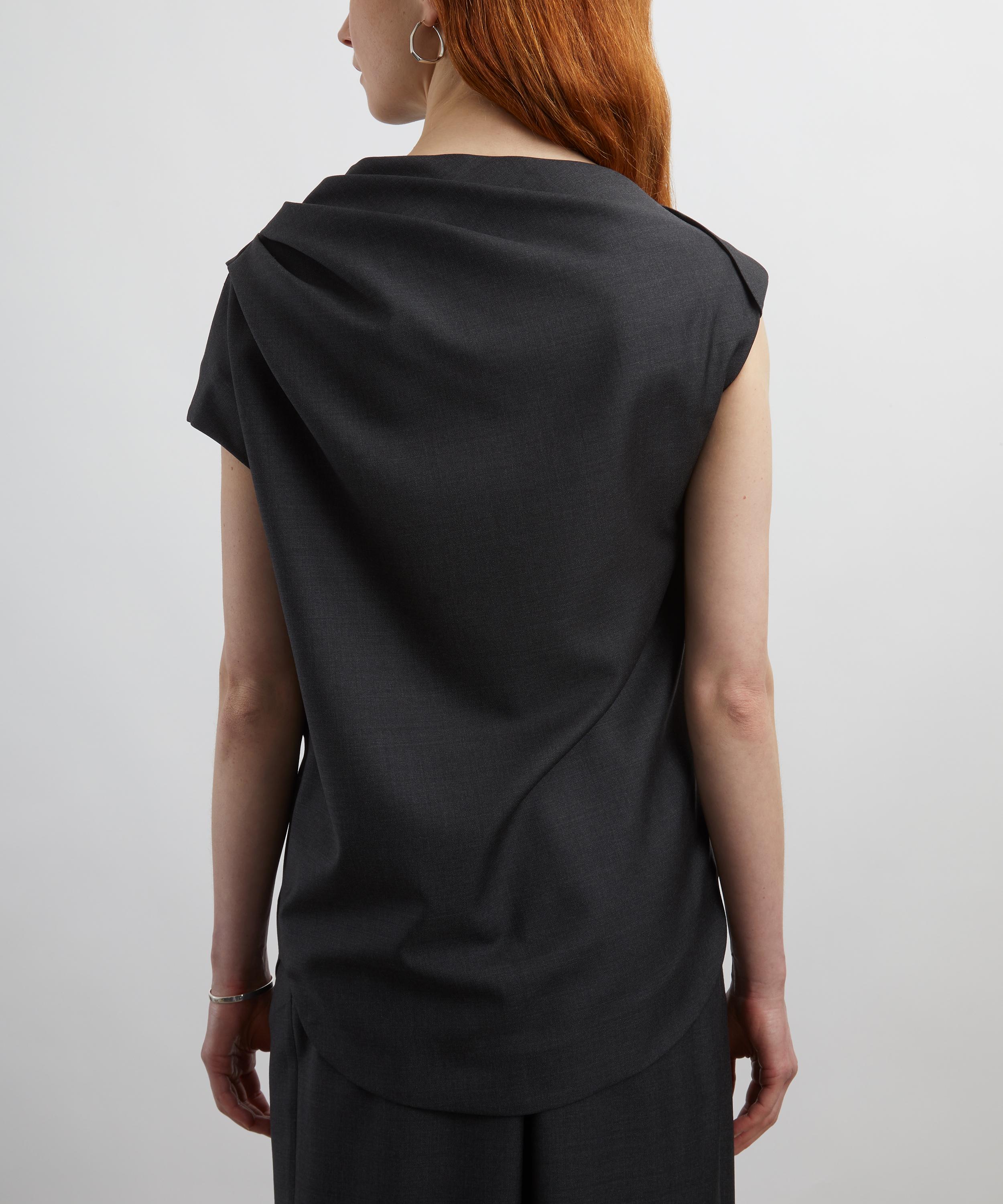 Loulou Studio - Lyra Draped Wool-Twill Blouse image number 3