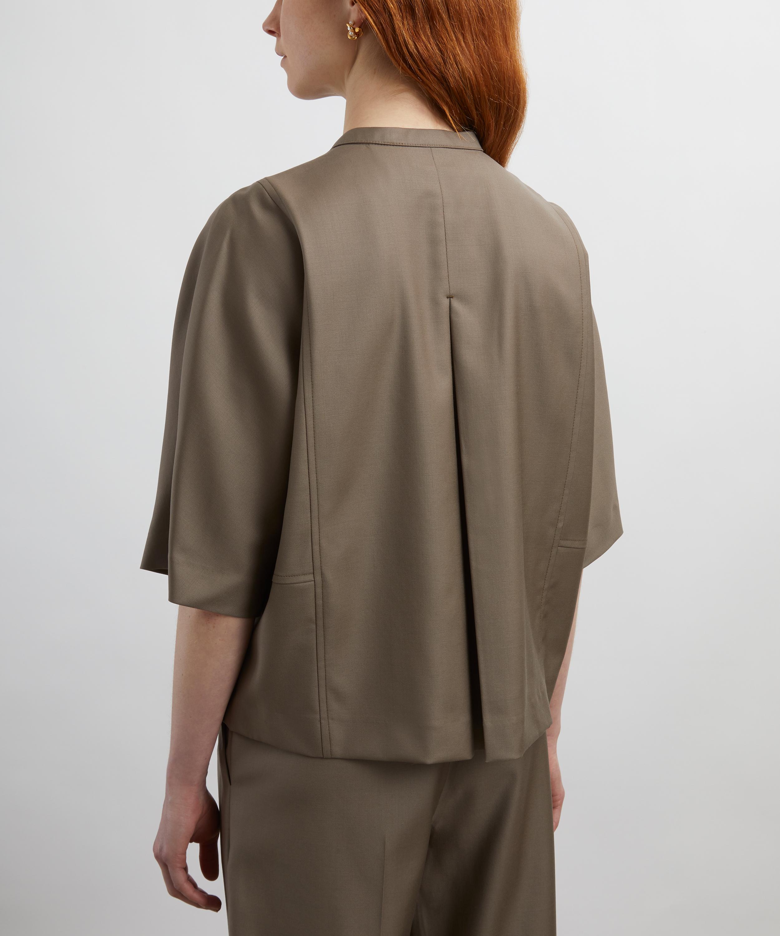 Loulou Studio - Aylin Khaki Wool Shirt image number 3