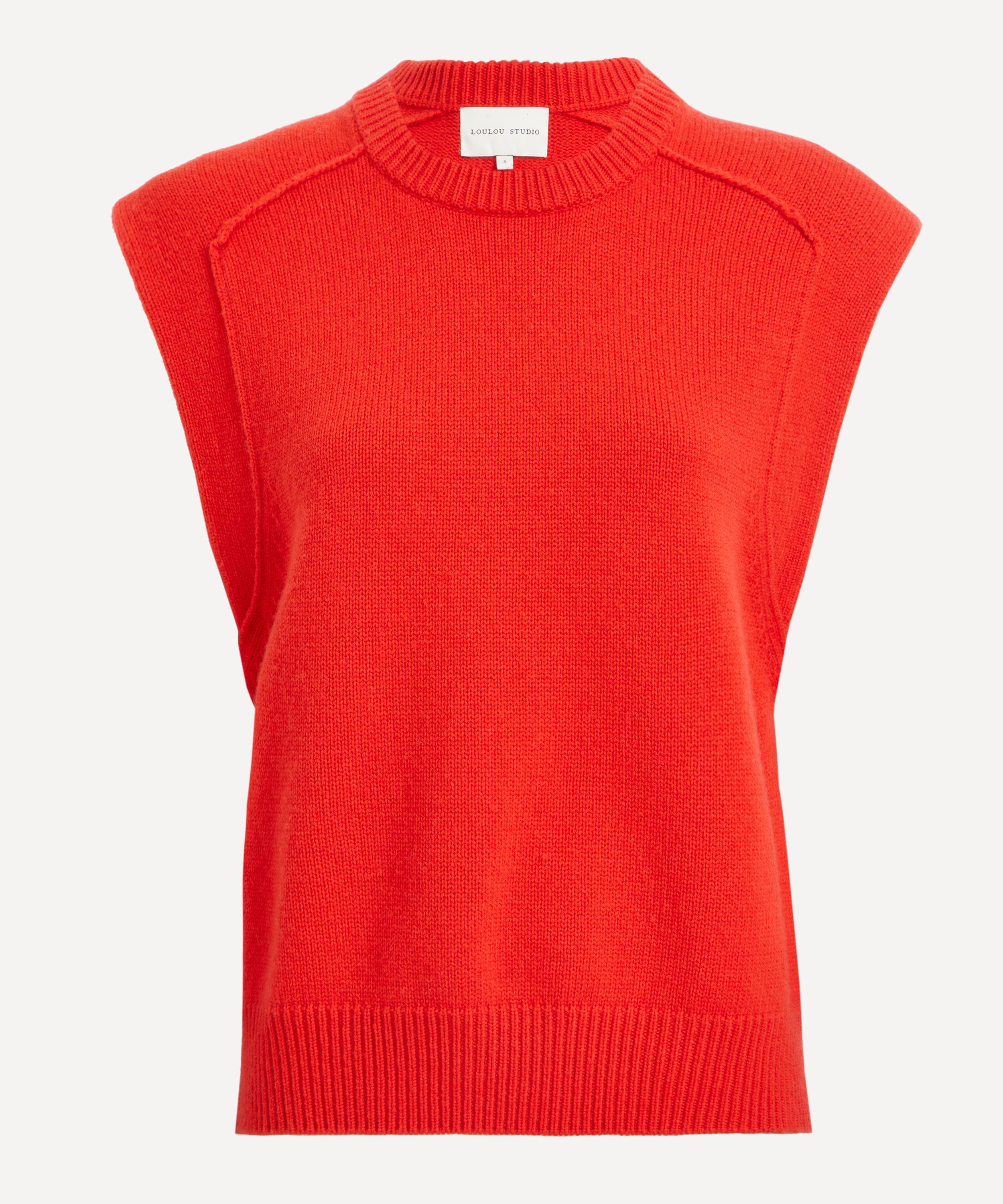 Loulou Studio - Mari Wool-Cashmere Sleeveless Boxy Top image number 0