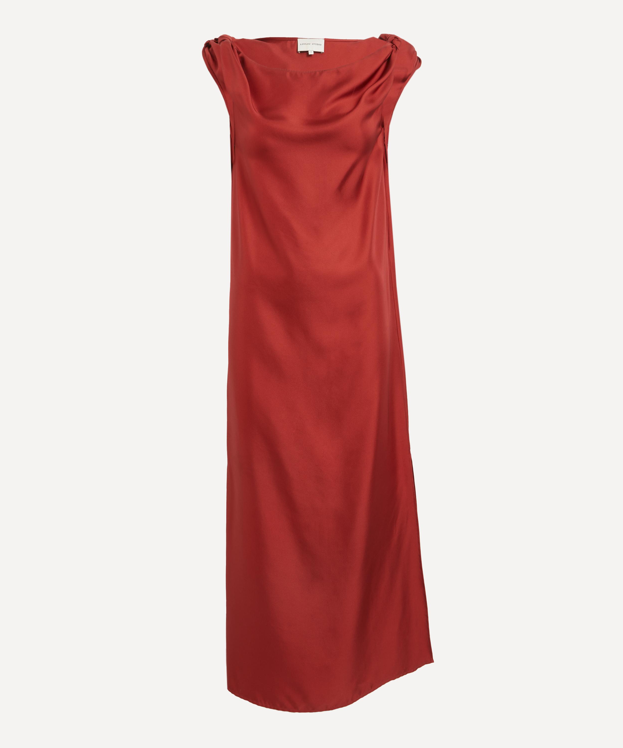 Loulou Studio - Moun Draped Sleeveless Silk Dress