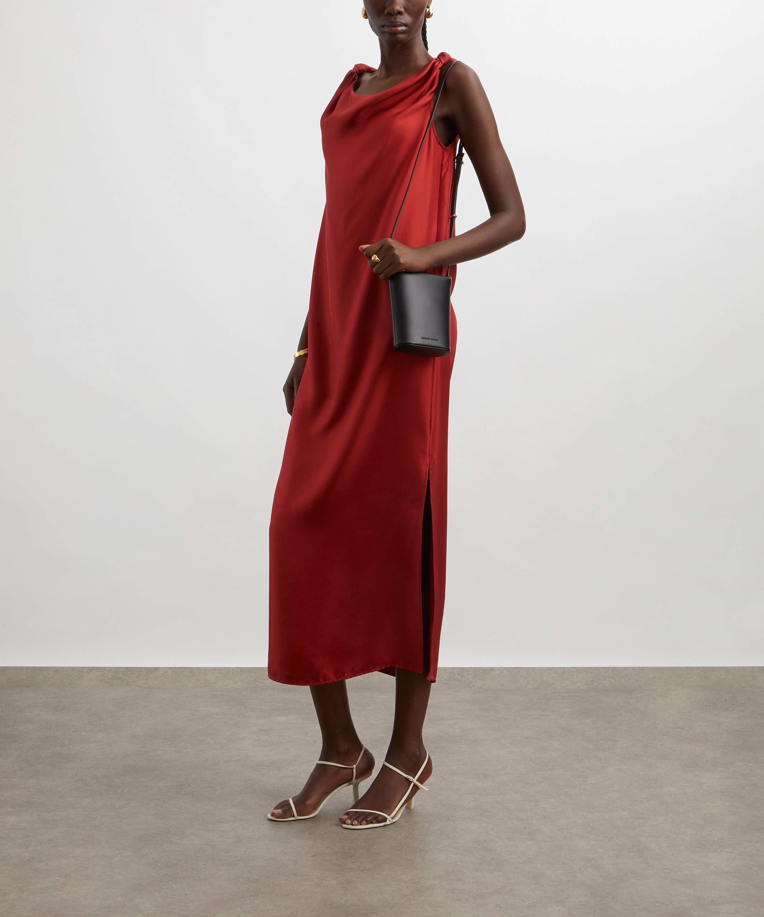 Loulou Studio - Moun Draped Sleeveless Silk Dress image number 1