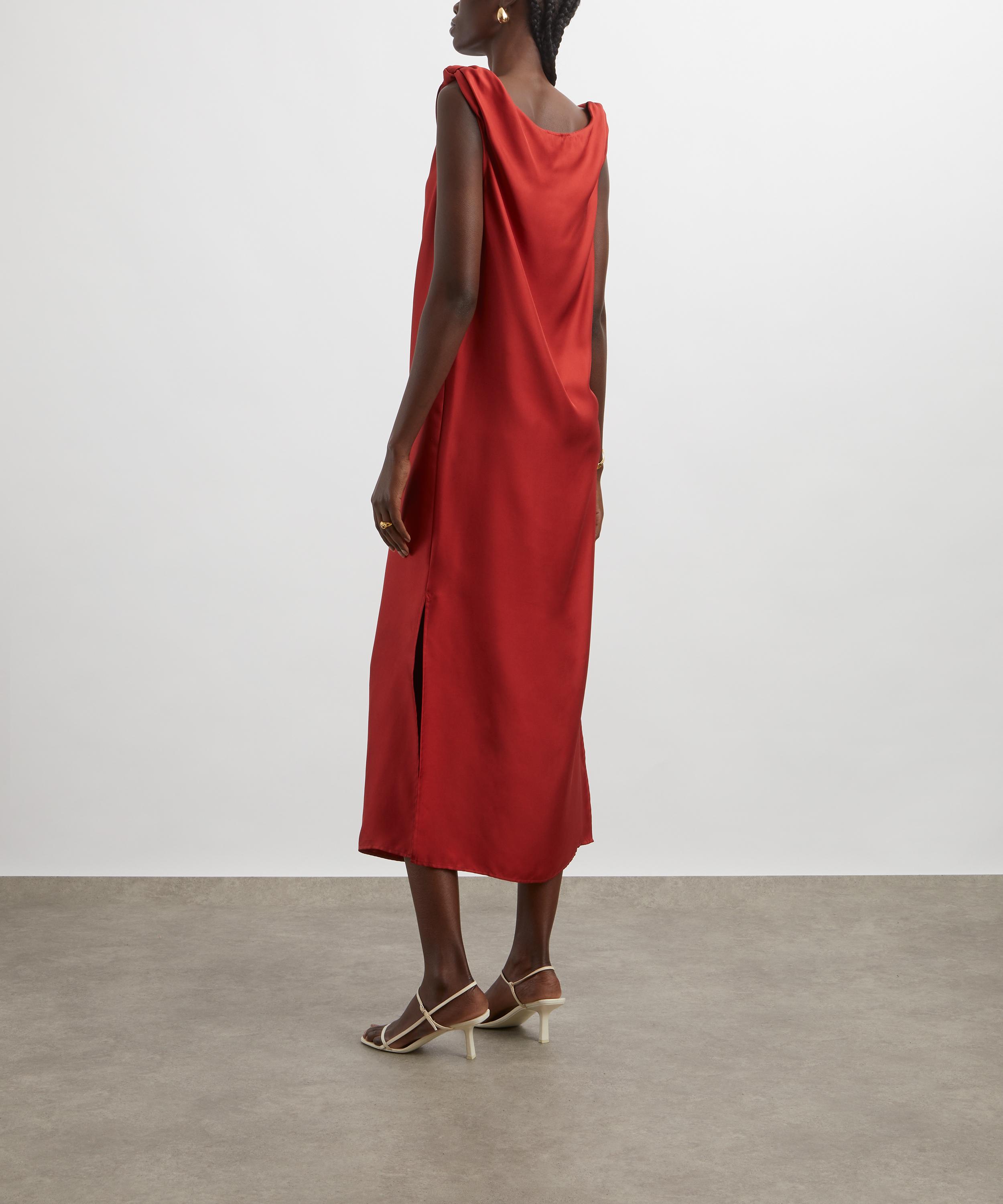 Loulou Studio - Moun Draped Sleeveless Silk Dress image number 2