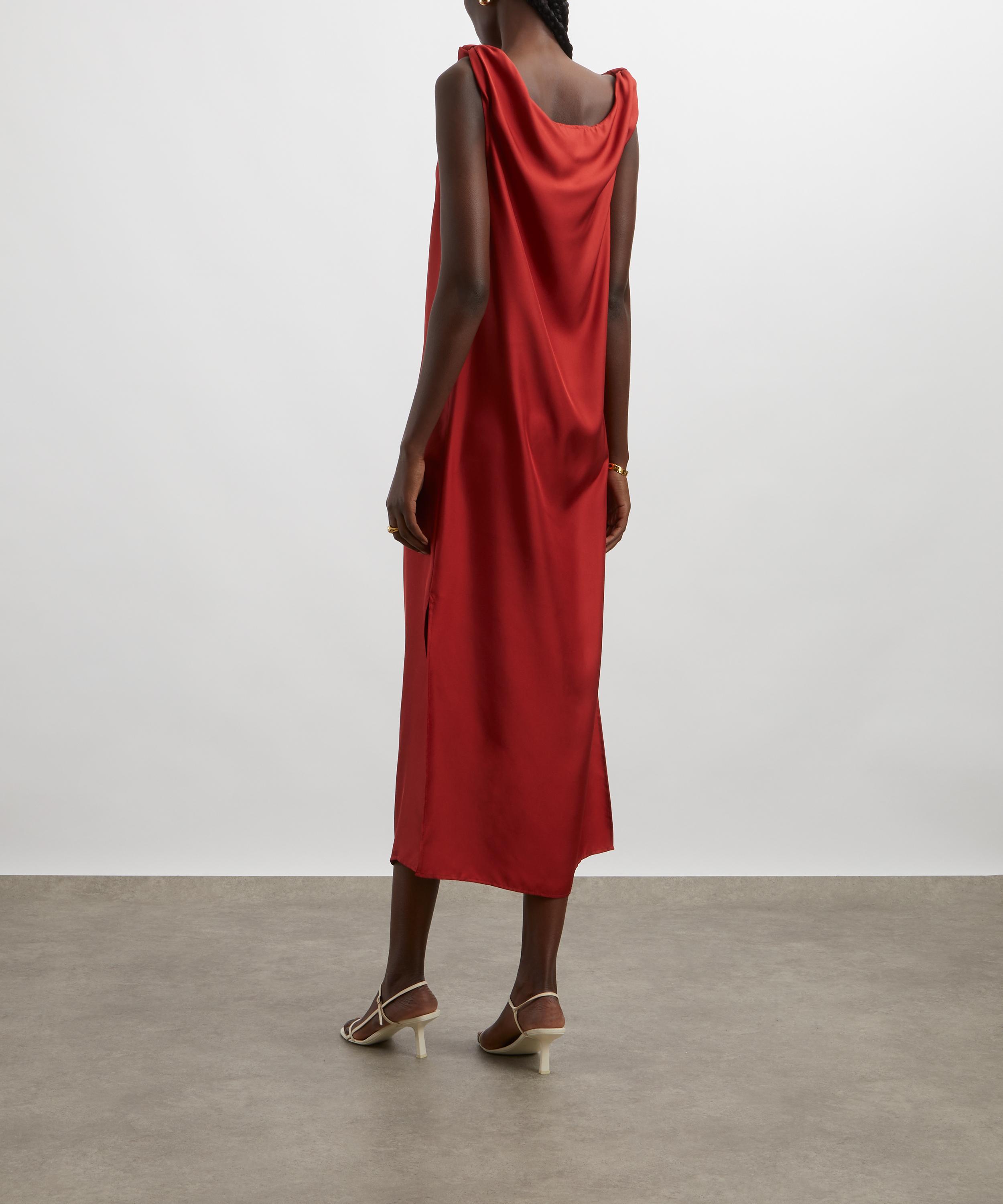 Loulou Studio - Moun Draped Sleeveless Silk Dress image number 3