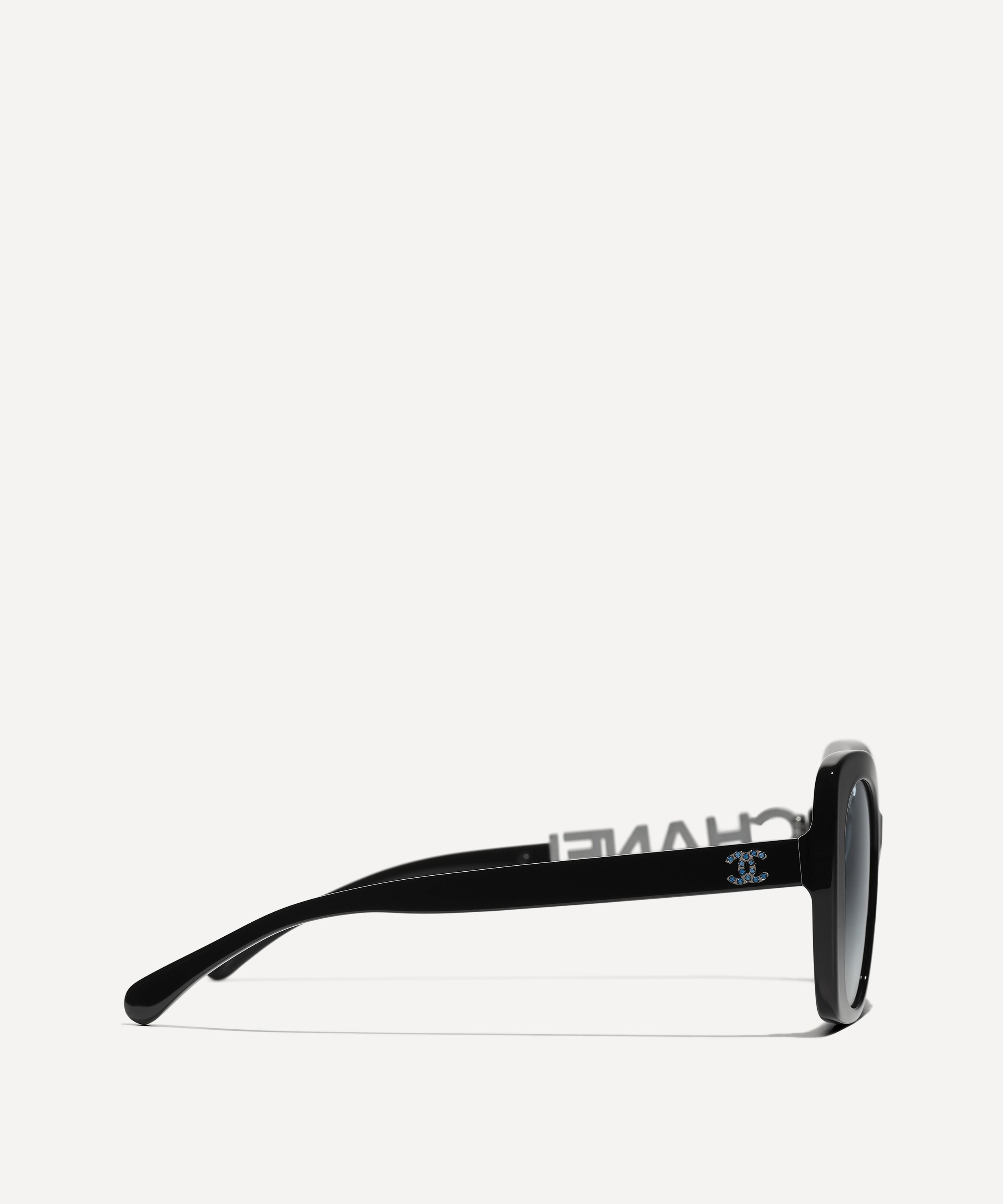 CHANEL - Square Black Acetate Sunglasses image number 2