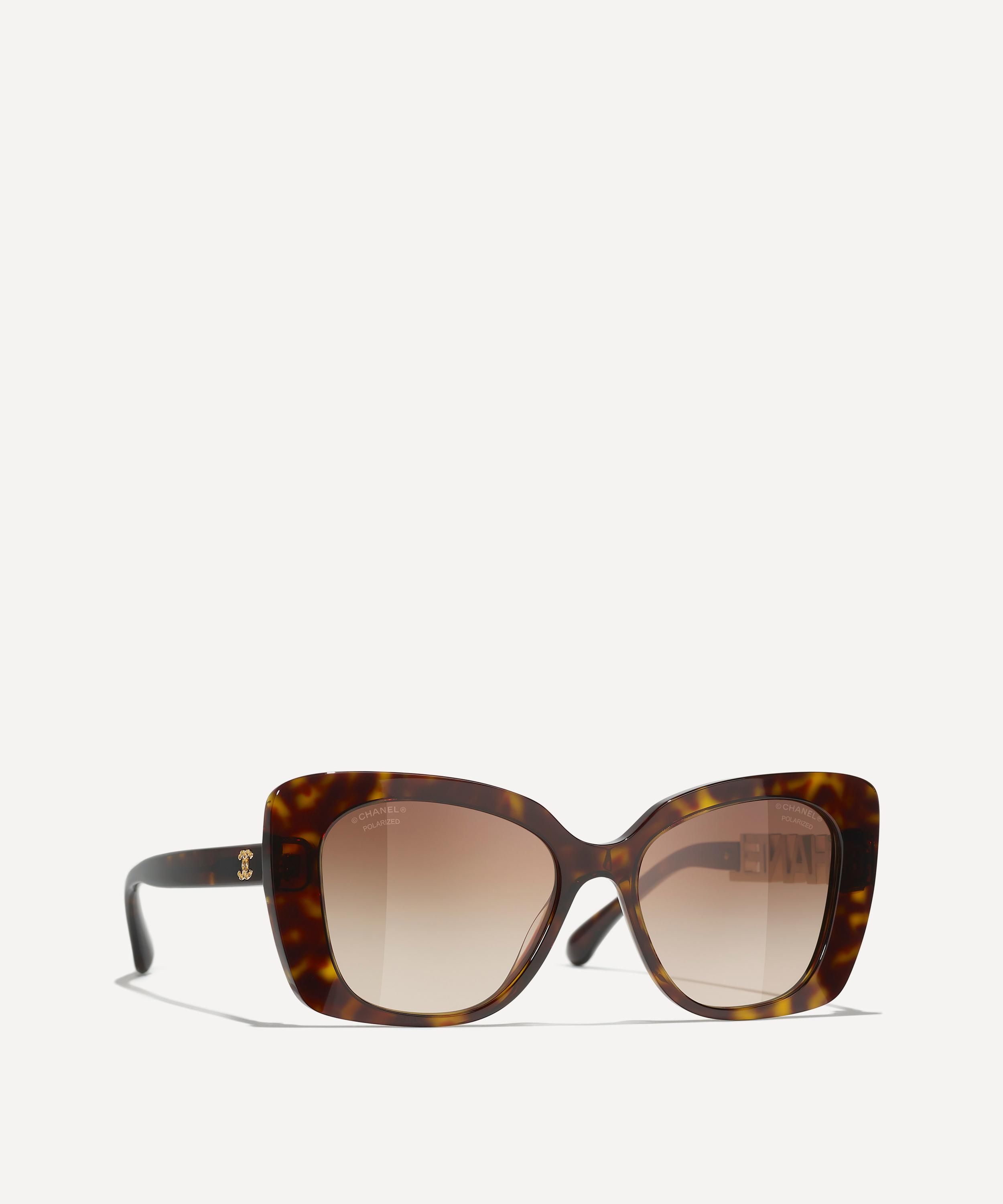 CHANEL - Square Dark Havana Acetate Sunglasses image number 0