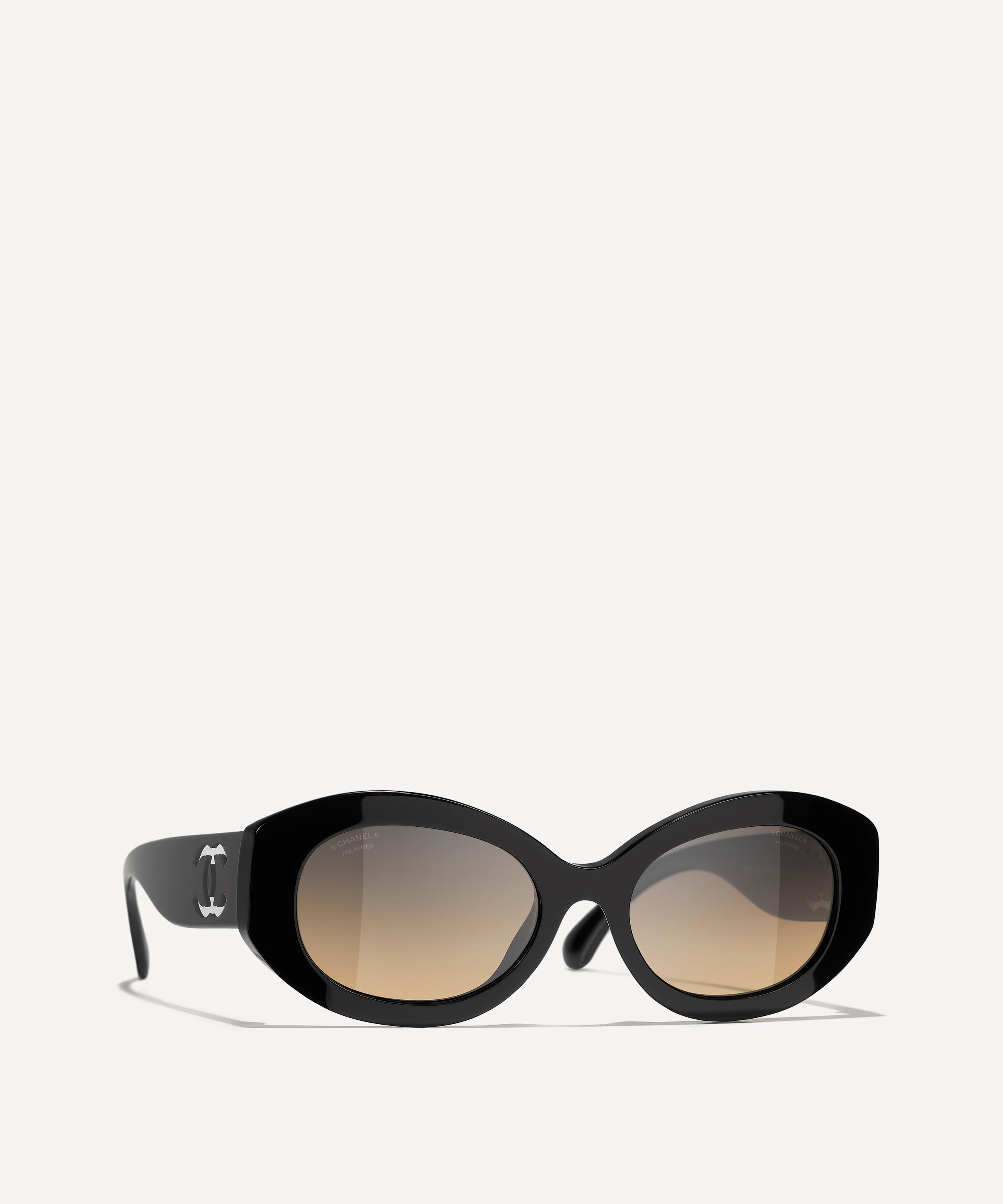 CHANEL - Oval Acetate Logo Sunglasses image number 0