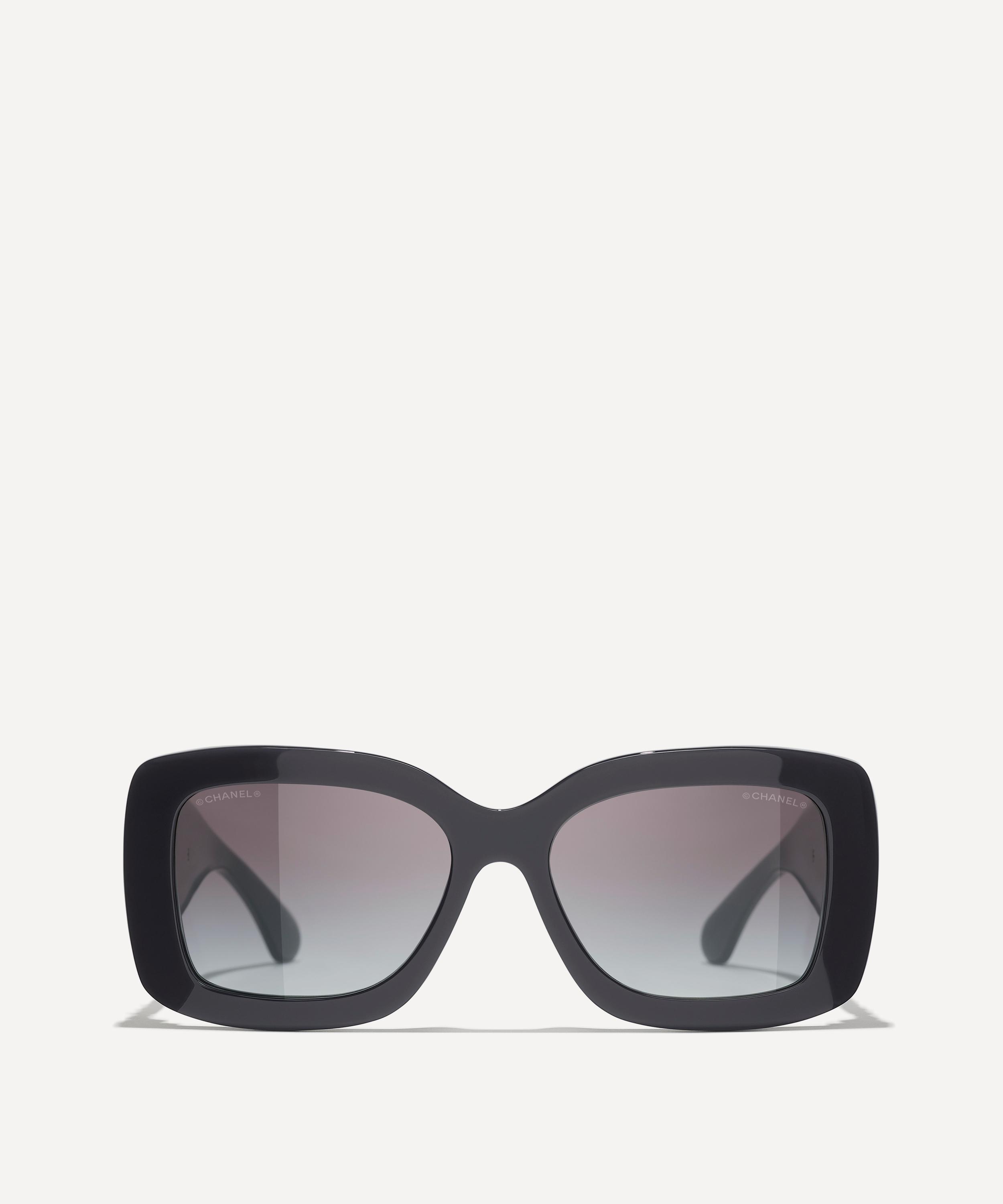 CHANEL - Square Woven Temple Acetate Sunglasses image number 1