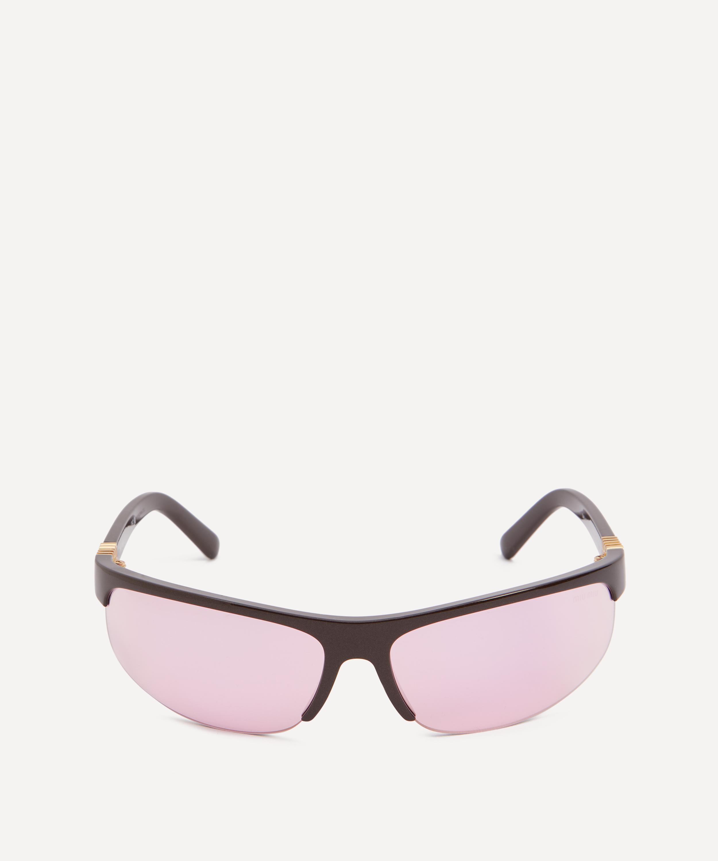 Miu Miu - Curved Acetate Sunglasses image number 0