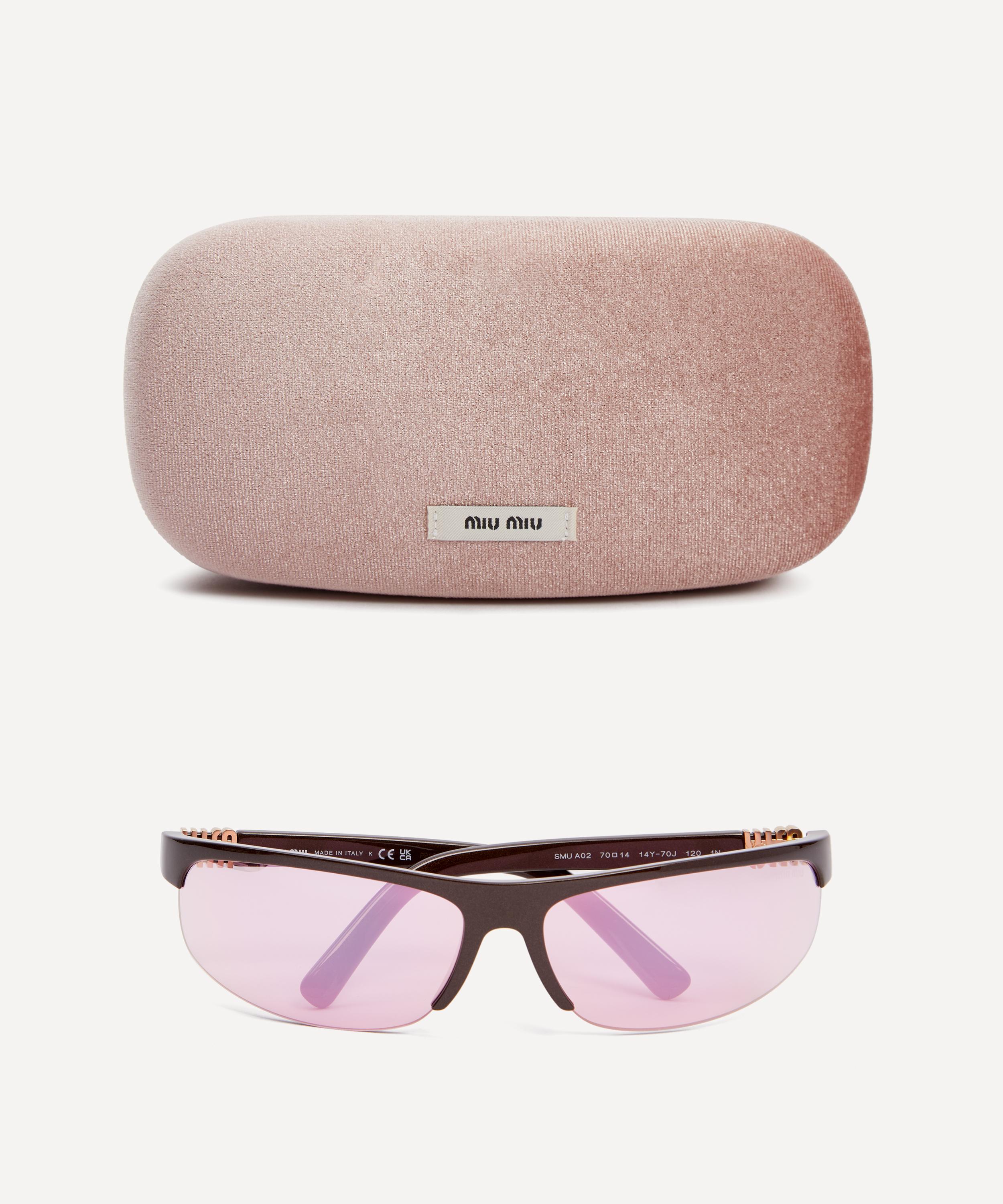 Miu Miu - Curved Acetate Sunglasses image number 3