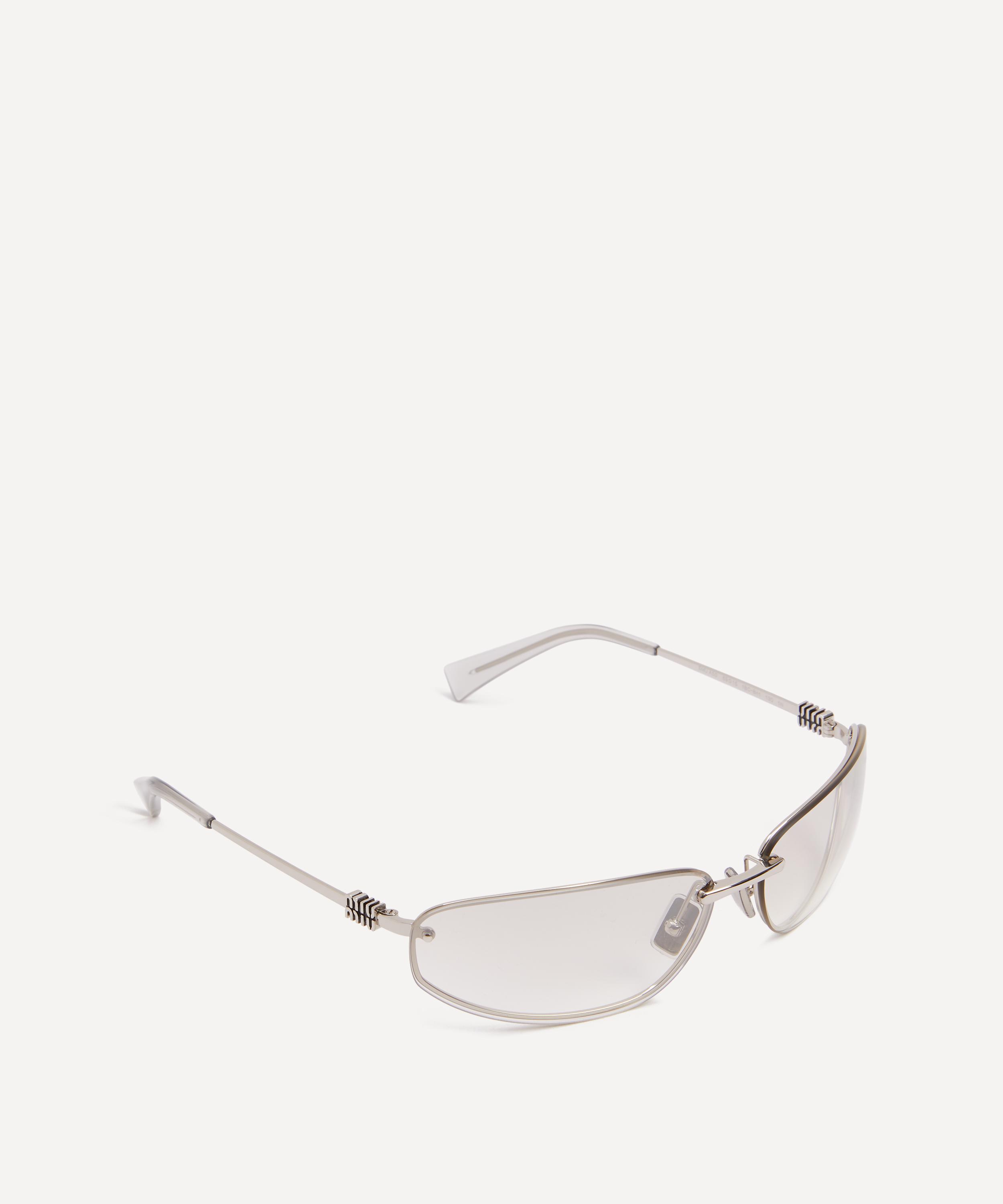 Miu Miu Curved Oval Metal Sunglasses | Liberty