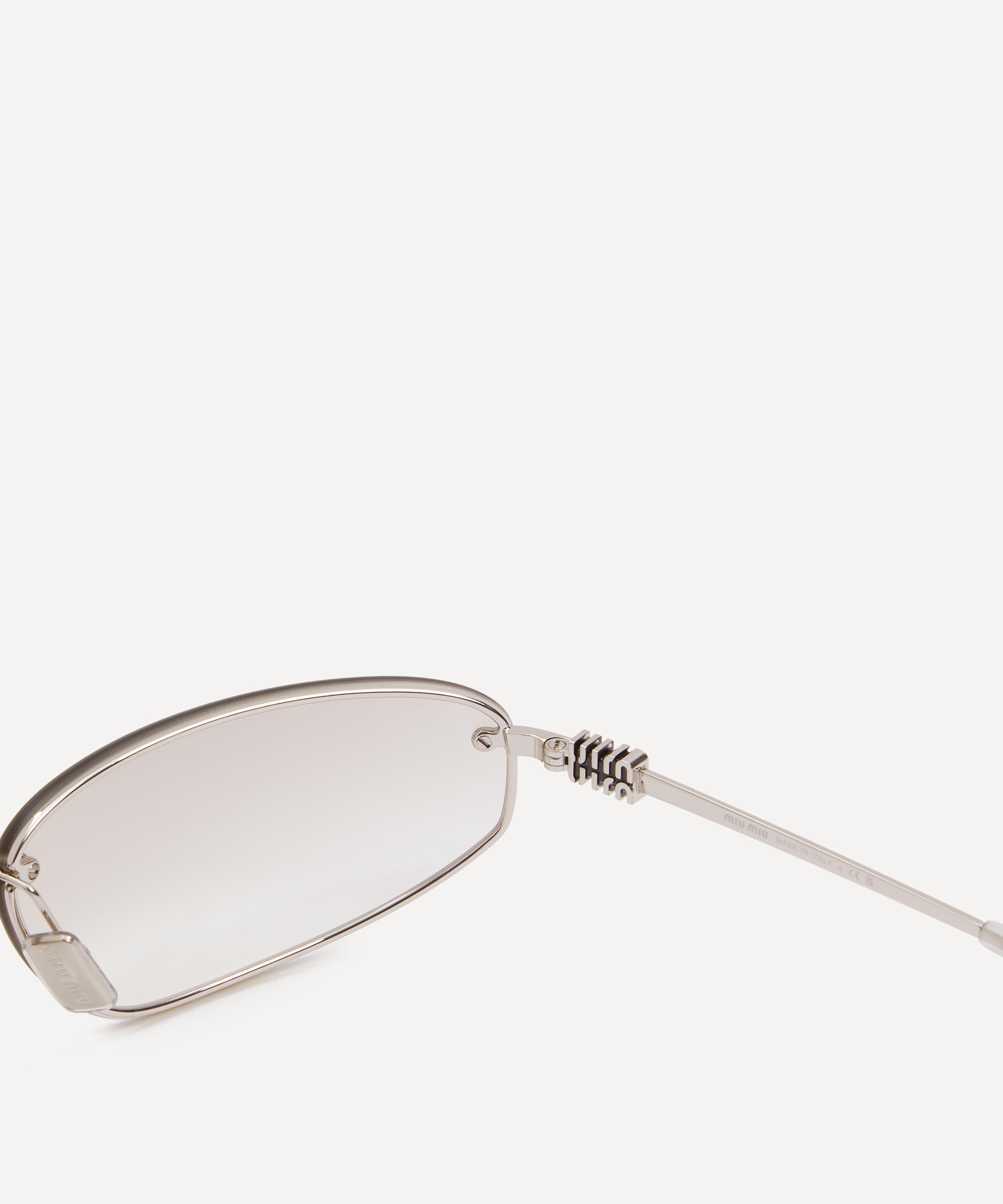 Miu Miu - Curved Oval Metal Sunglasses image number 2