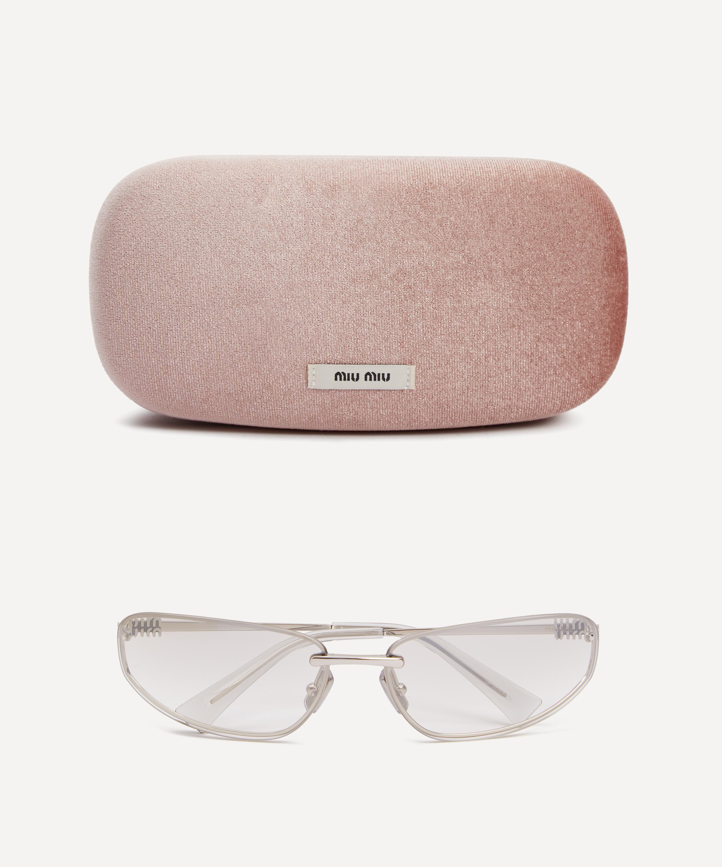 Miu Miu - Curved Oval Metal Sunglasses image number 3