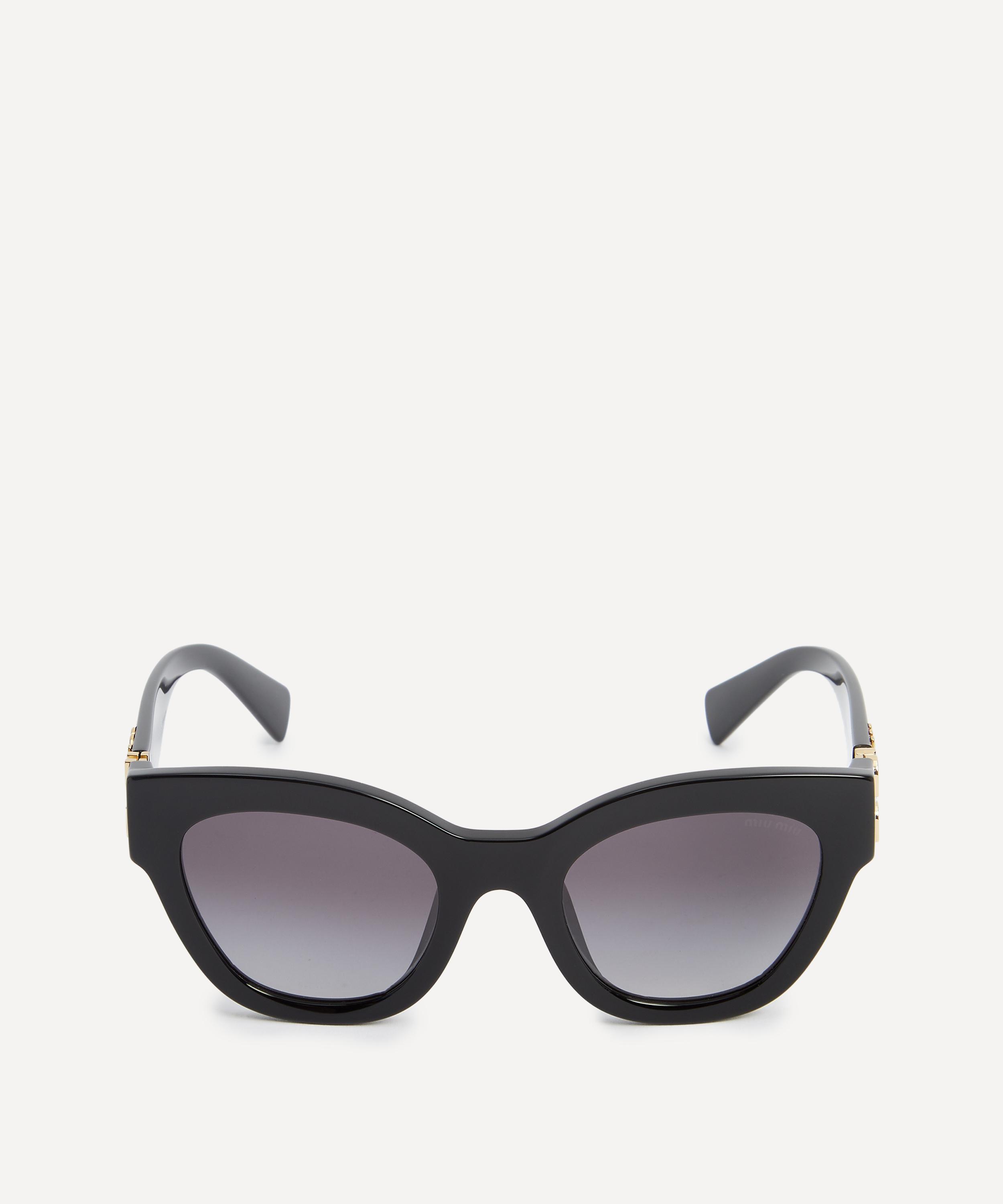 Miu Miu - Butterfly Black Acetate Sunglasses image number 0