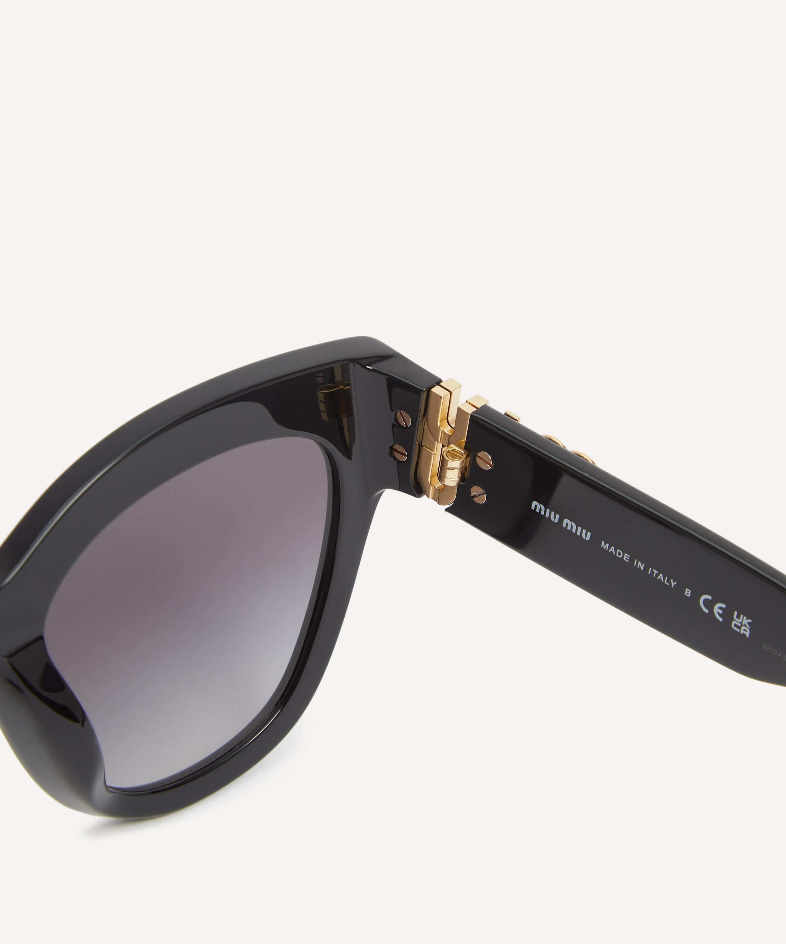 Miu Miu - Butterfly Black Acetate Sunglasses image number 2