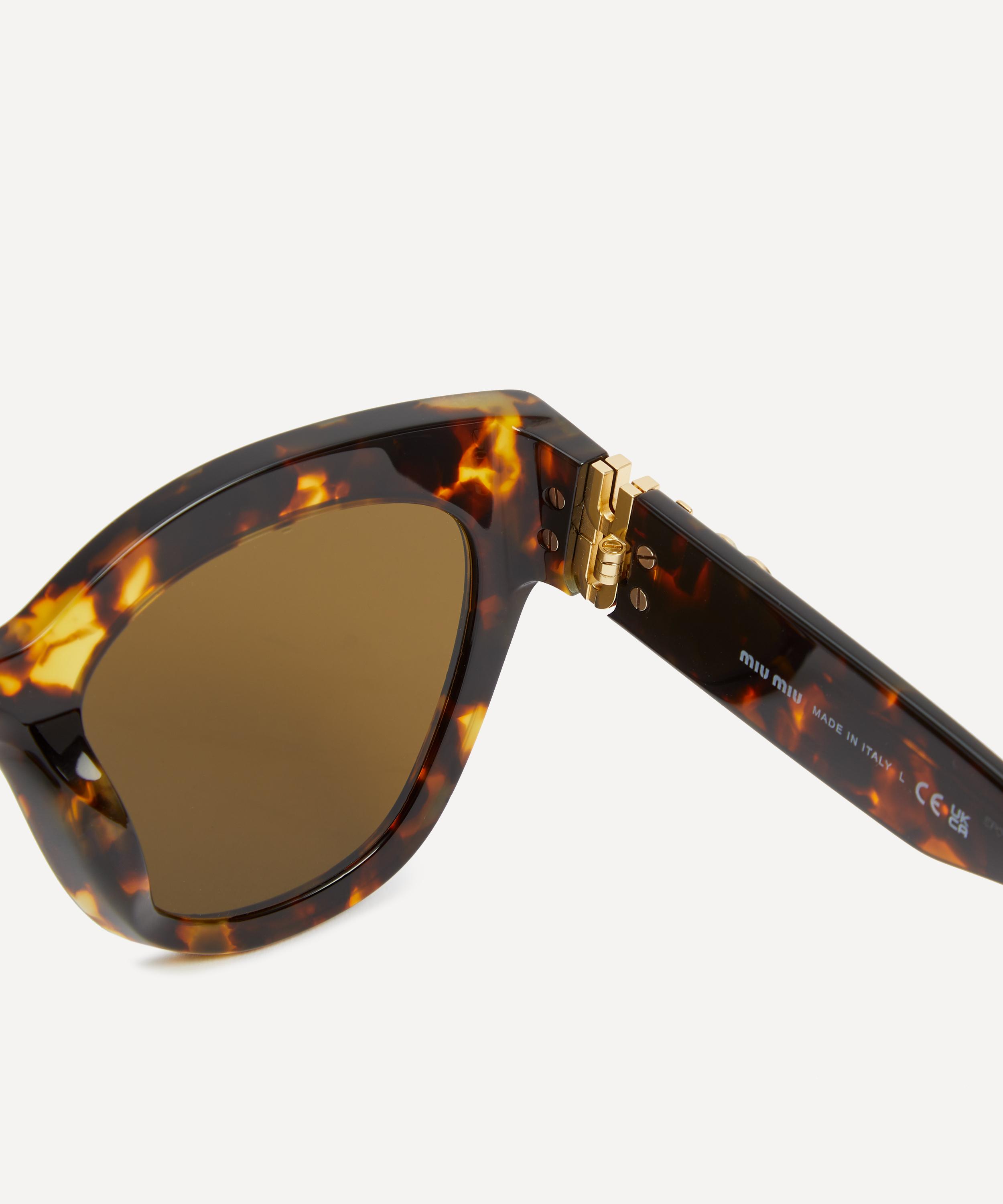 Miu Miu - Butterfly Havana Acetate Sunglasses image number 2