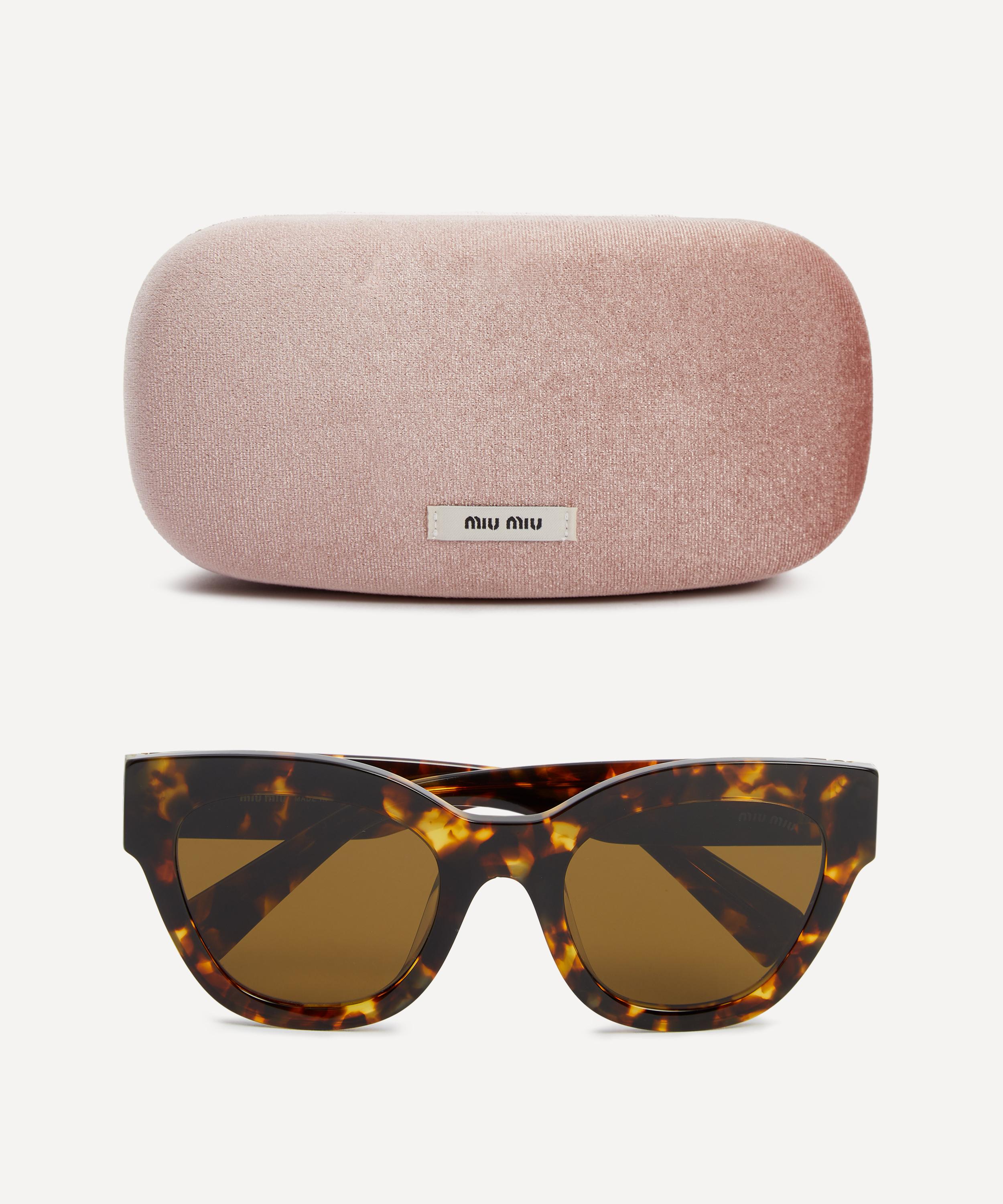 Miu Miu - Butterfly Havana Acetate Sunglasses image number 3
