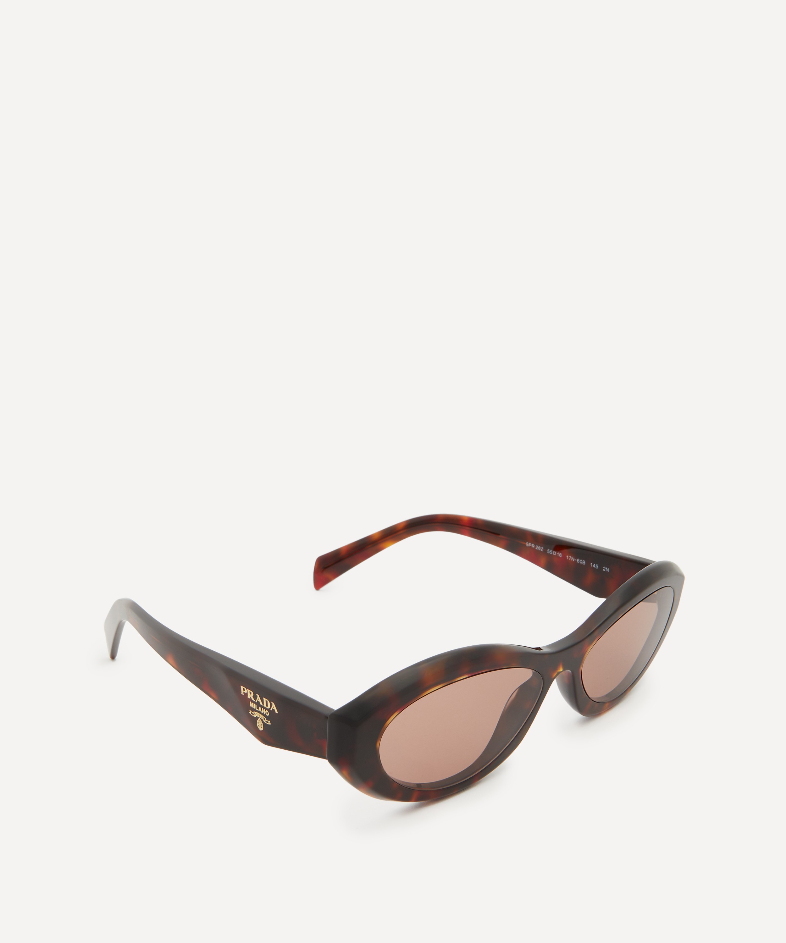 Prada - Oval Honey Tortoiseshell Acetate Sunglasses image number 1