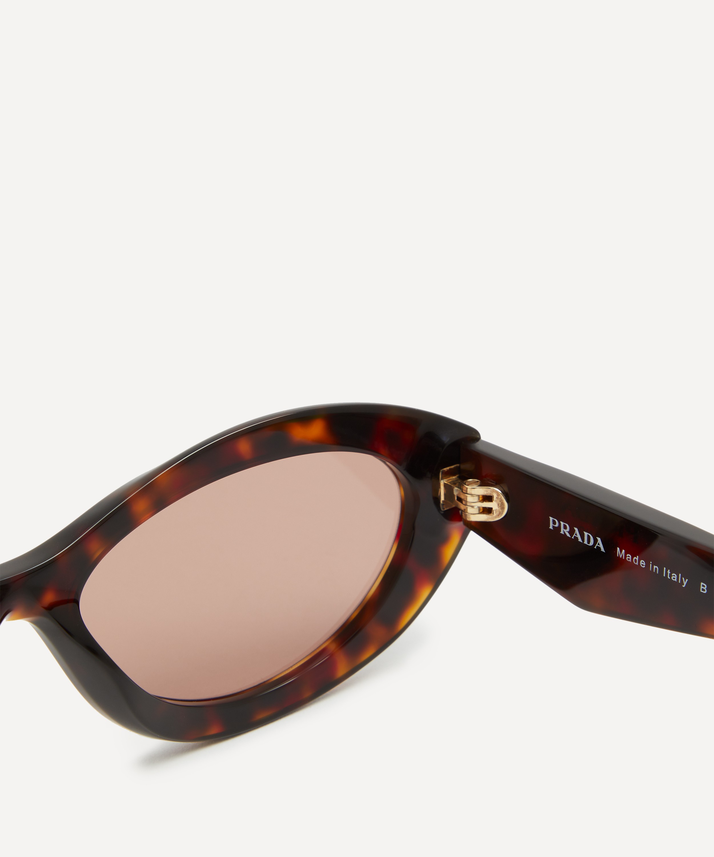 Prada - Oval Honey Tortoiseshell Acetate Sunglasses image number 2