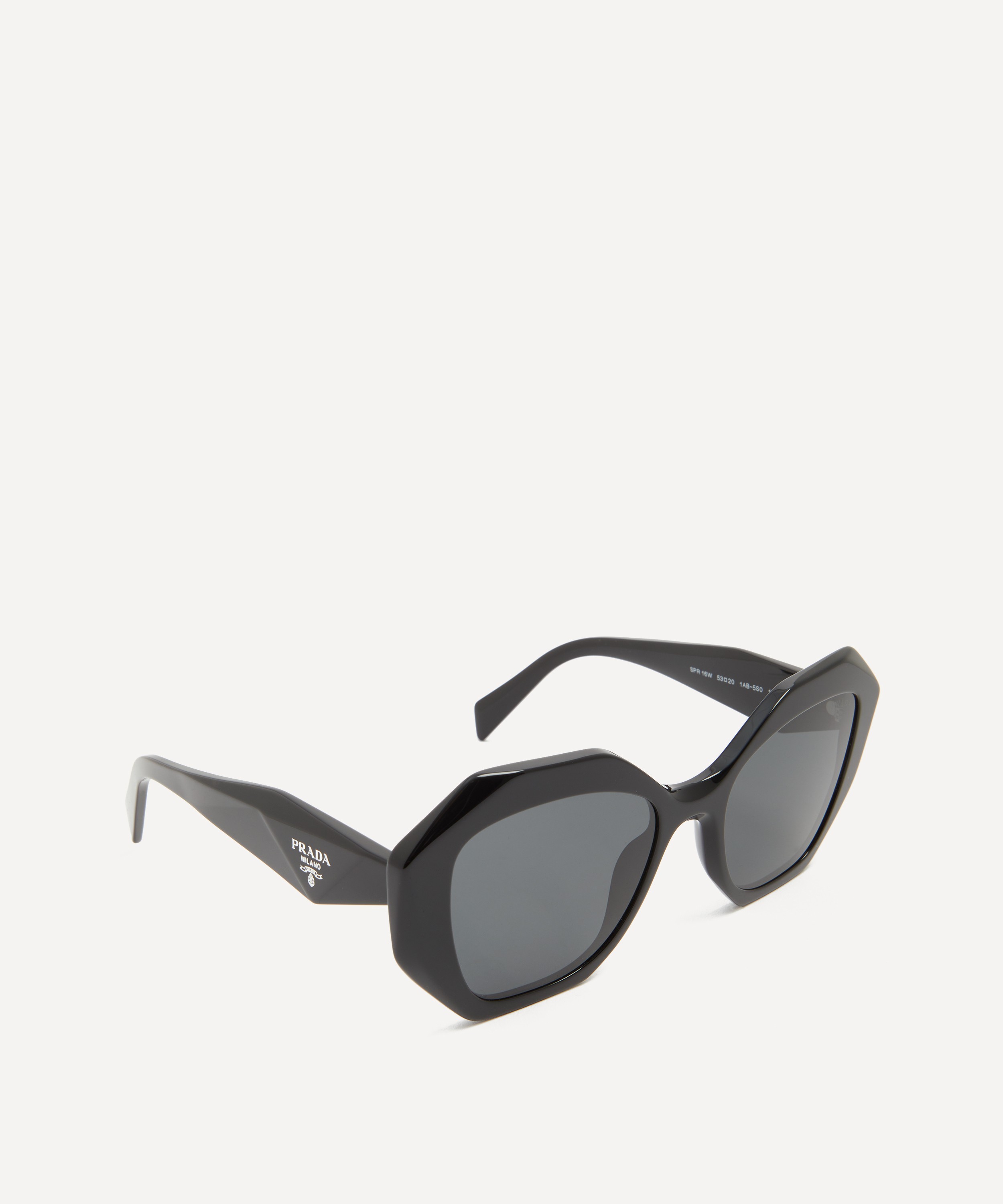 Prada - Geometric Black Acetate Sunglasses image number 1