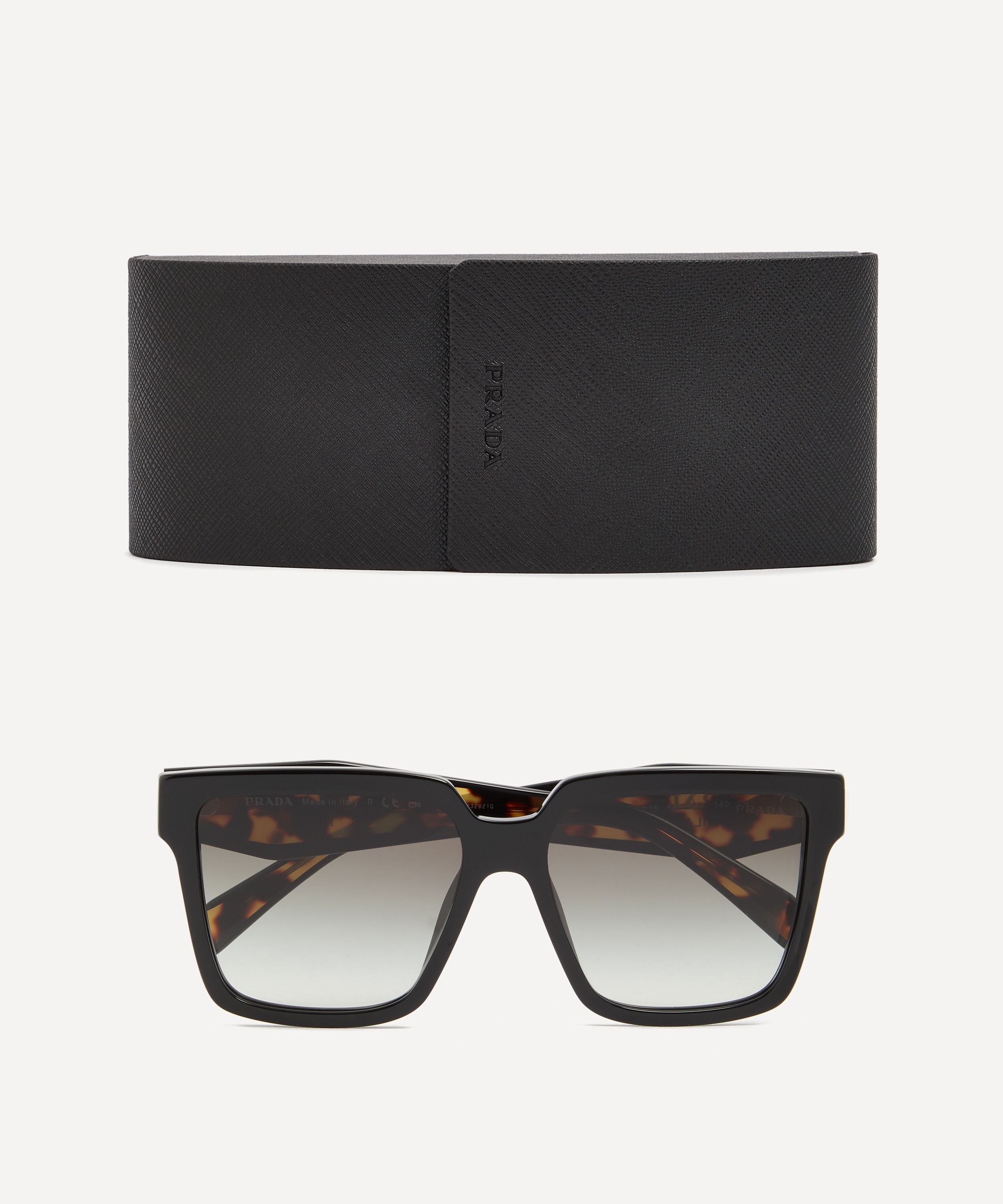 Prada - Rectangular Two-Tone Acetate Sunglasses image number 3