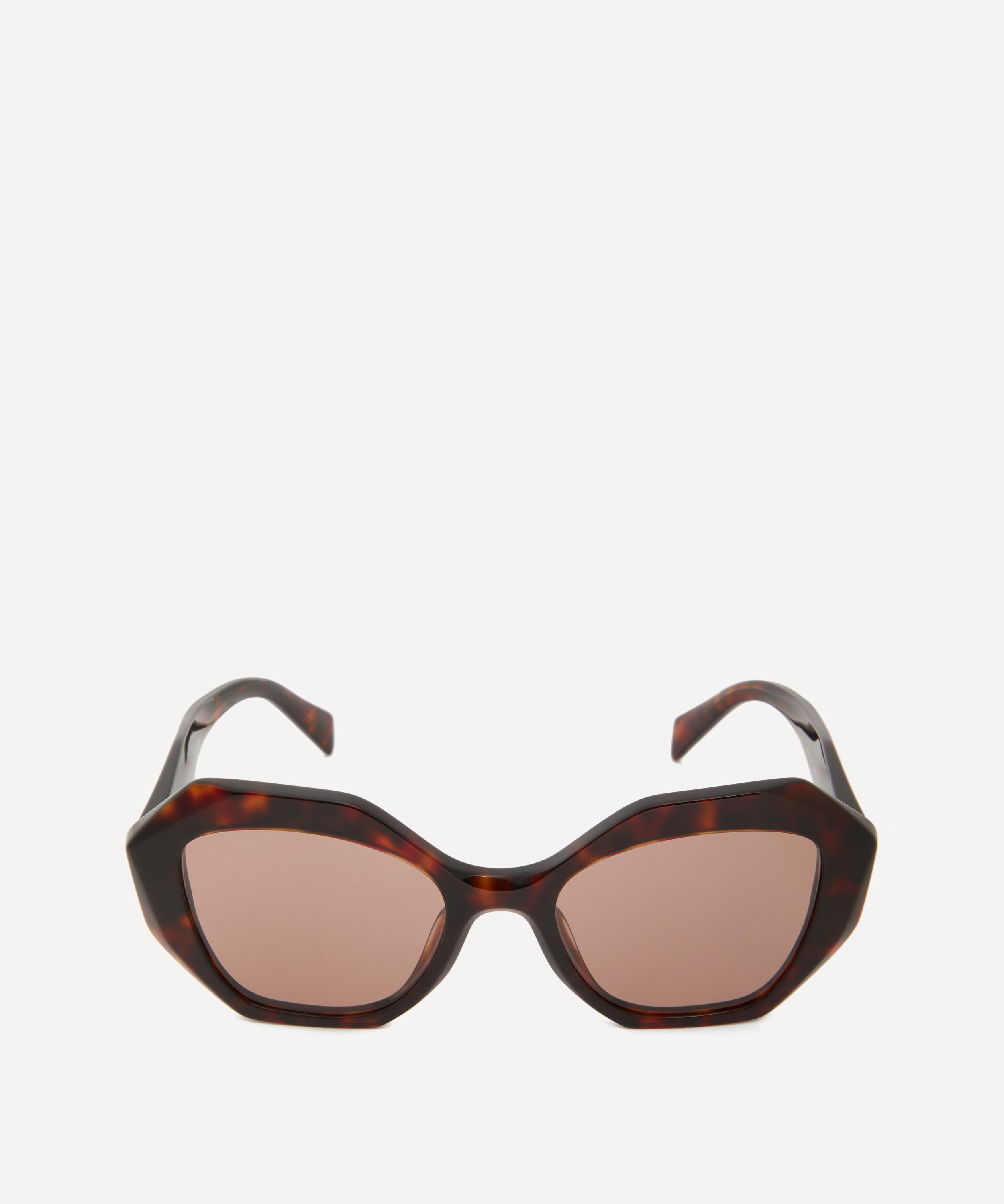 Prada - Geometric Tortoise Acetate Sunglasses image number 0