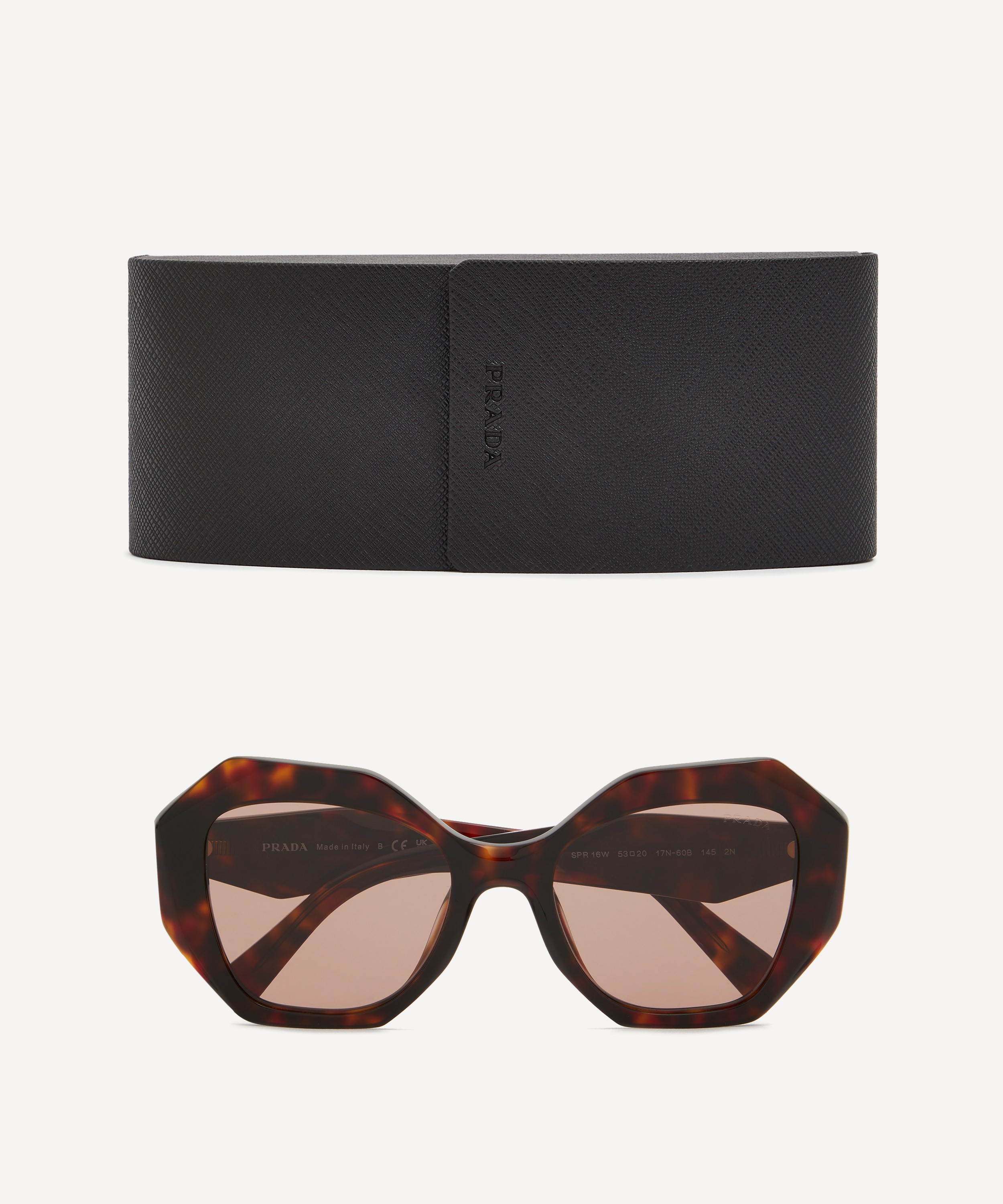 Prada - Geometric Tortoise Acetate Sunglasses image number 3