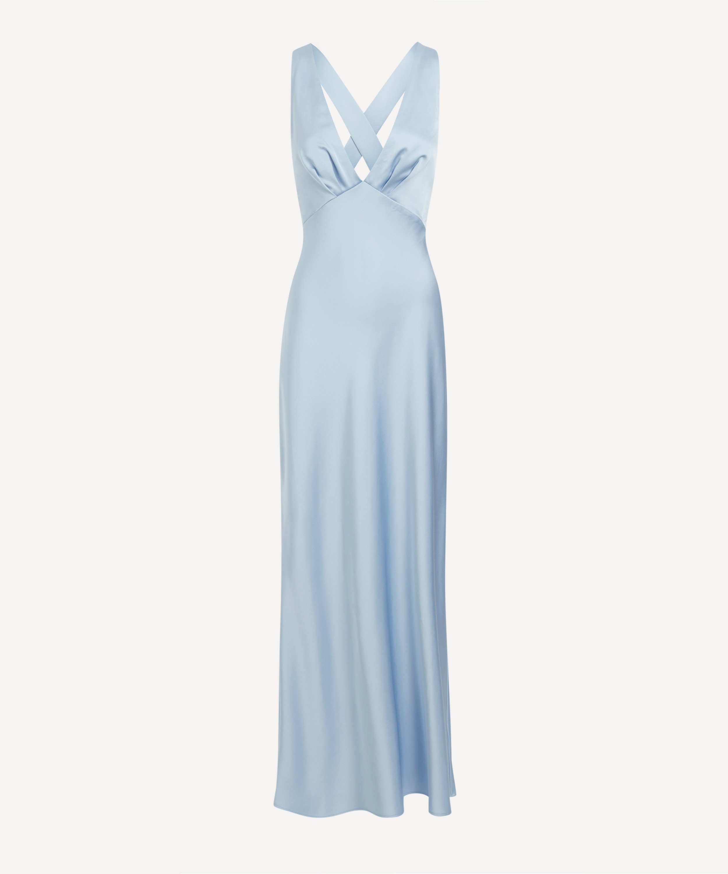 Signficant Other - Ice Blue Lucile Bias Satin Maxi Dress