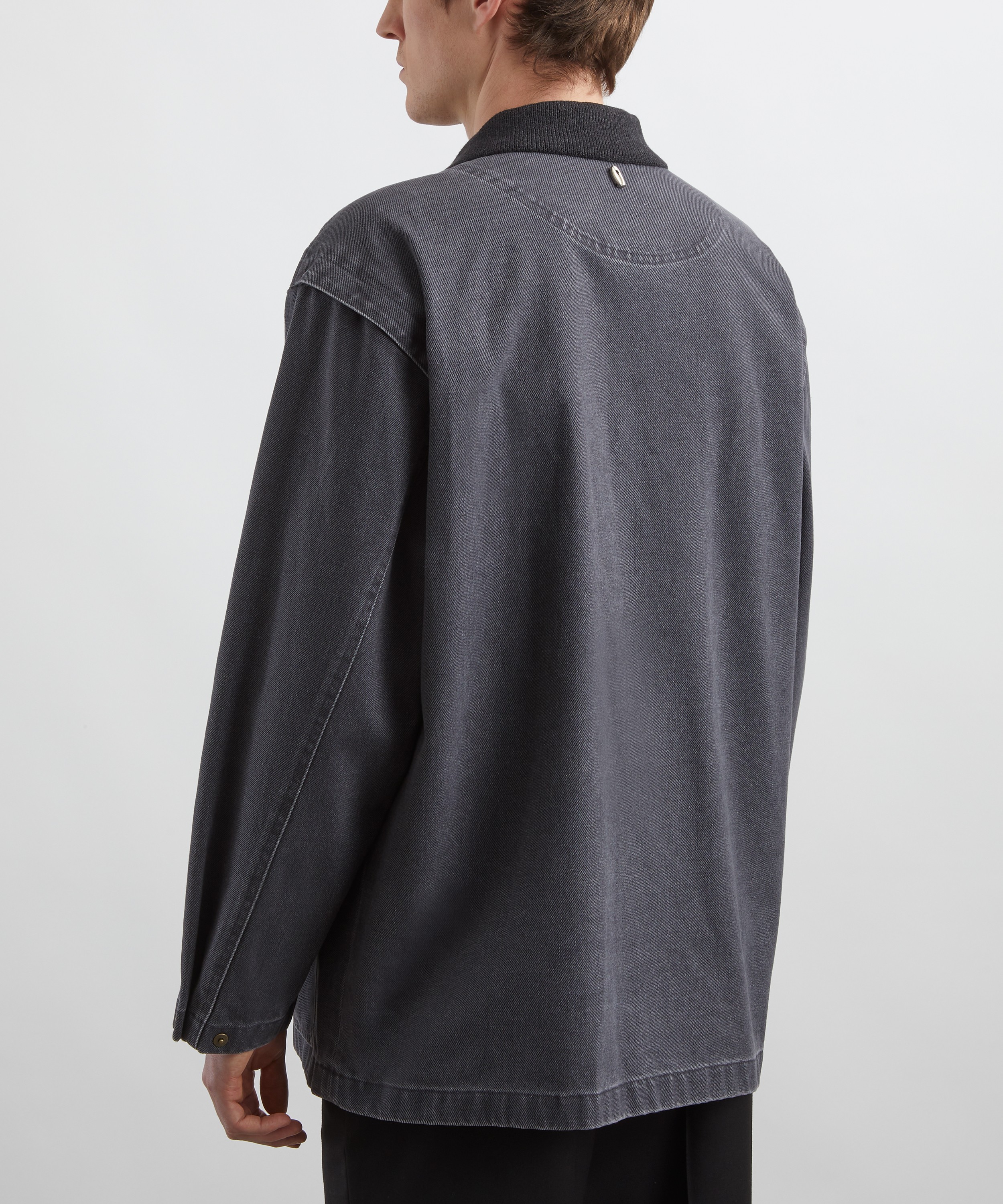 Le17septembre - Navy Knit Collar Field Jacket image number 3