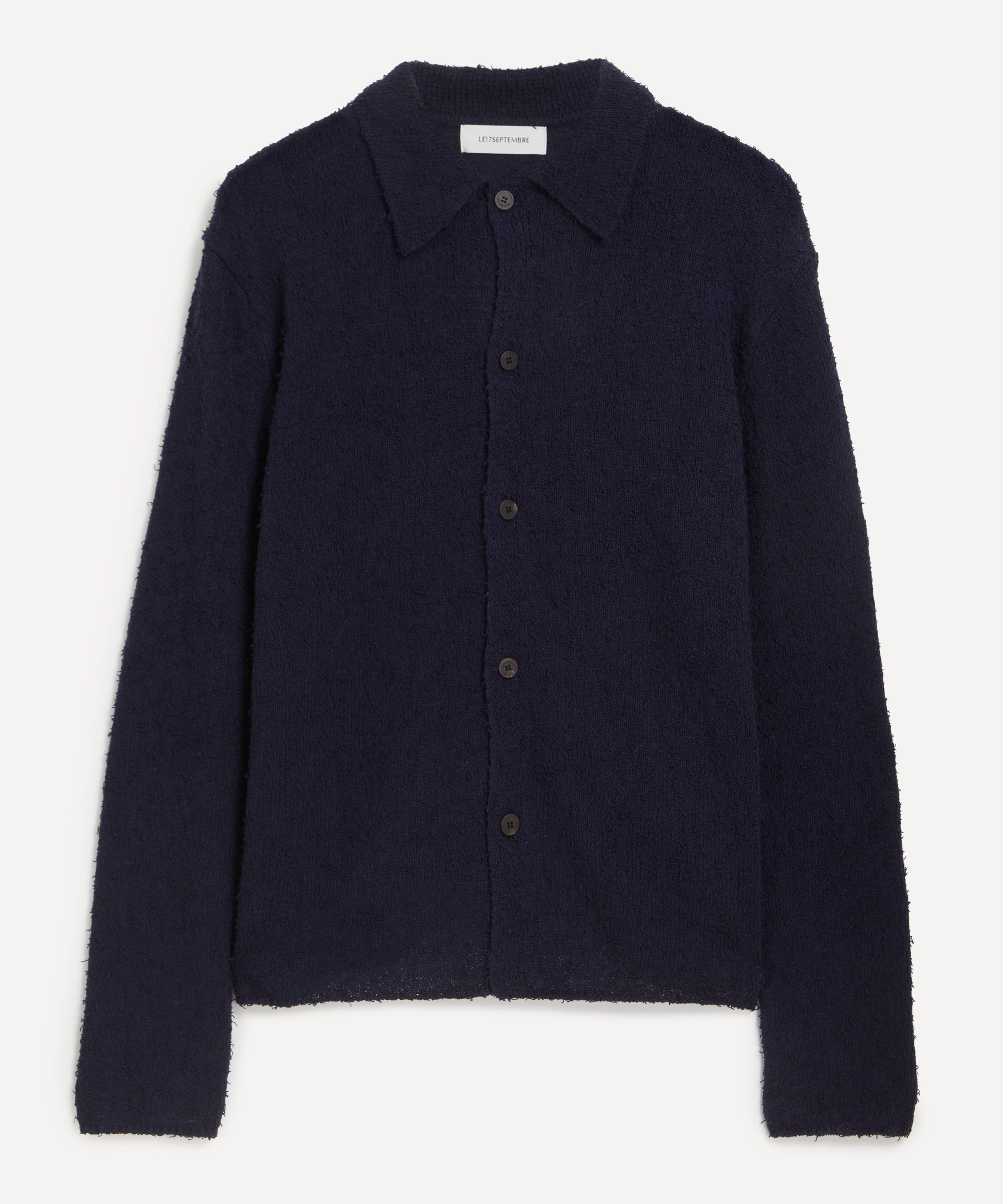 Le17septembre - Navy Textured Button-Down Shirt