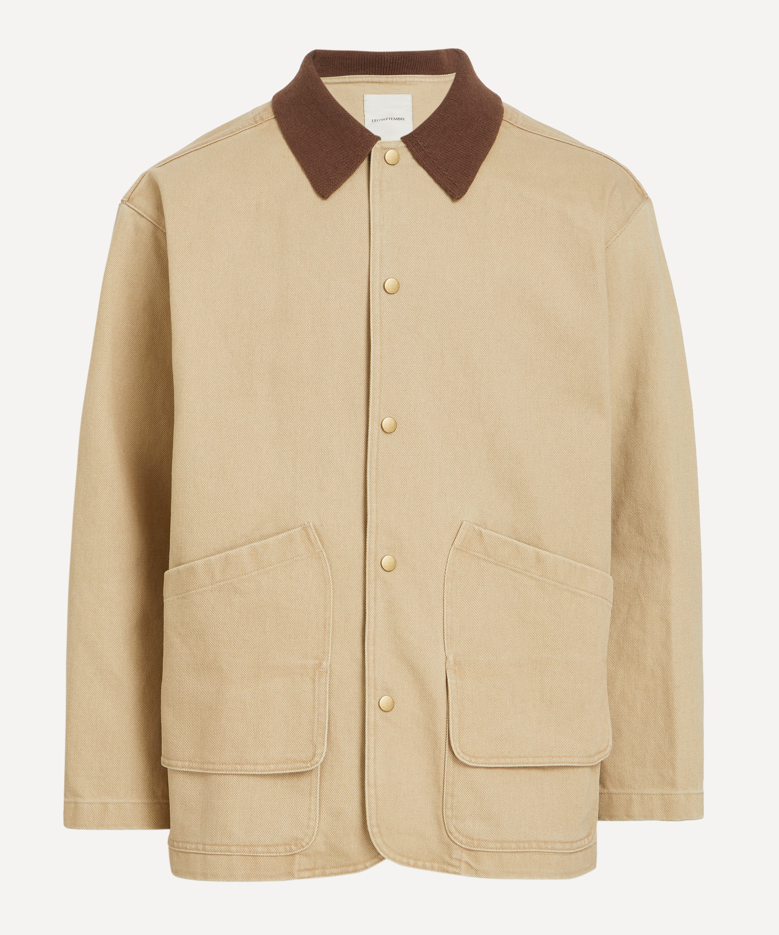 Le17septembre - Beige Knit Collar Field Jacket image number 0