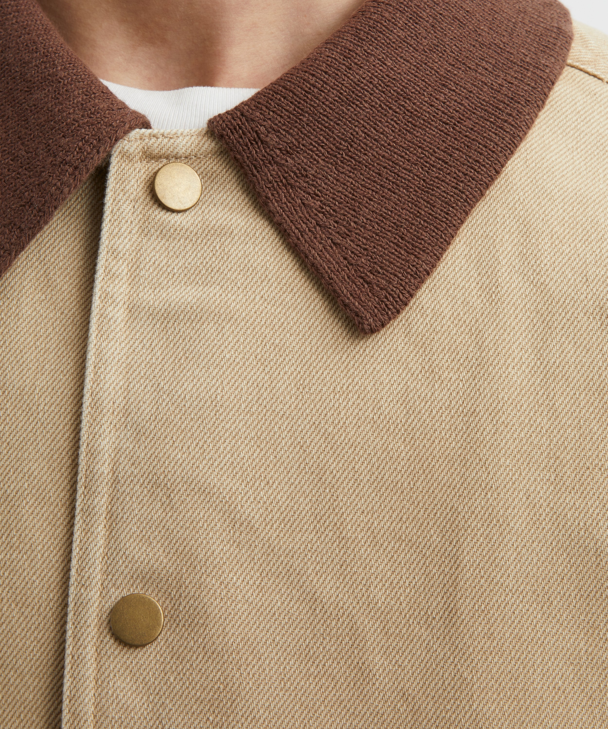 Le17septembre - Beige Knit Collar Field Jacket image number 4