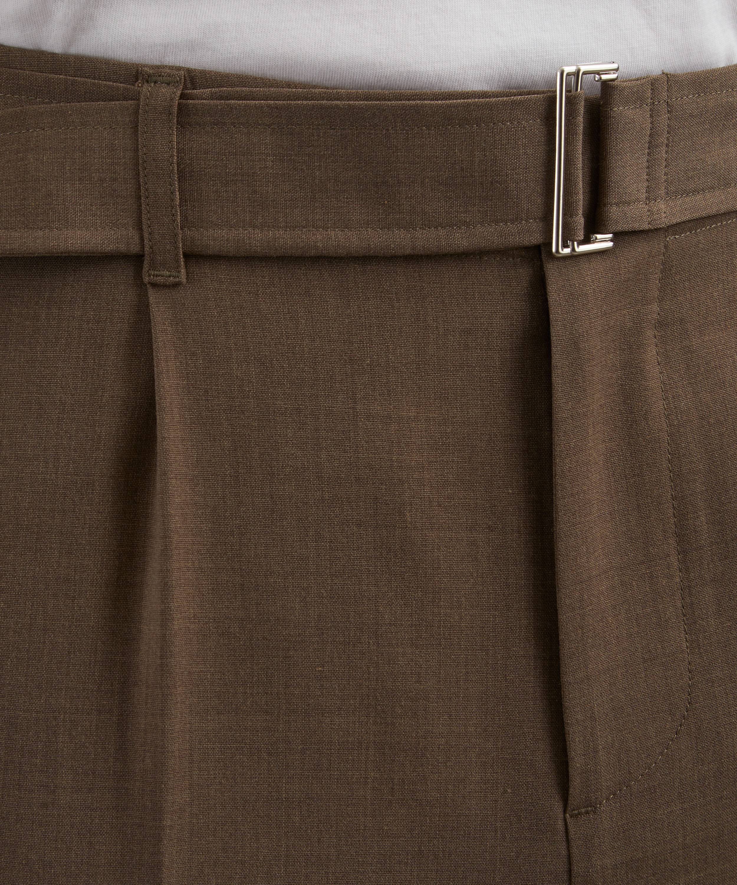 Le17septembre - Beige Belted Wool Trousers image number 4