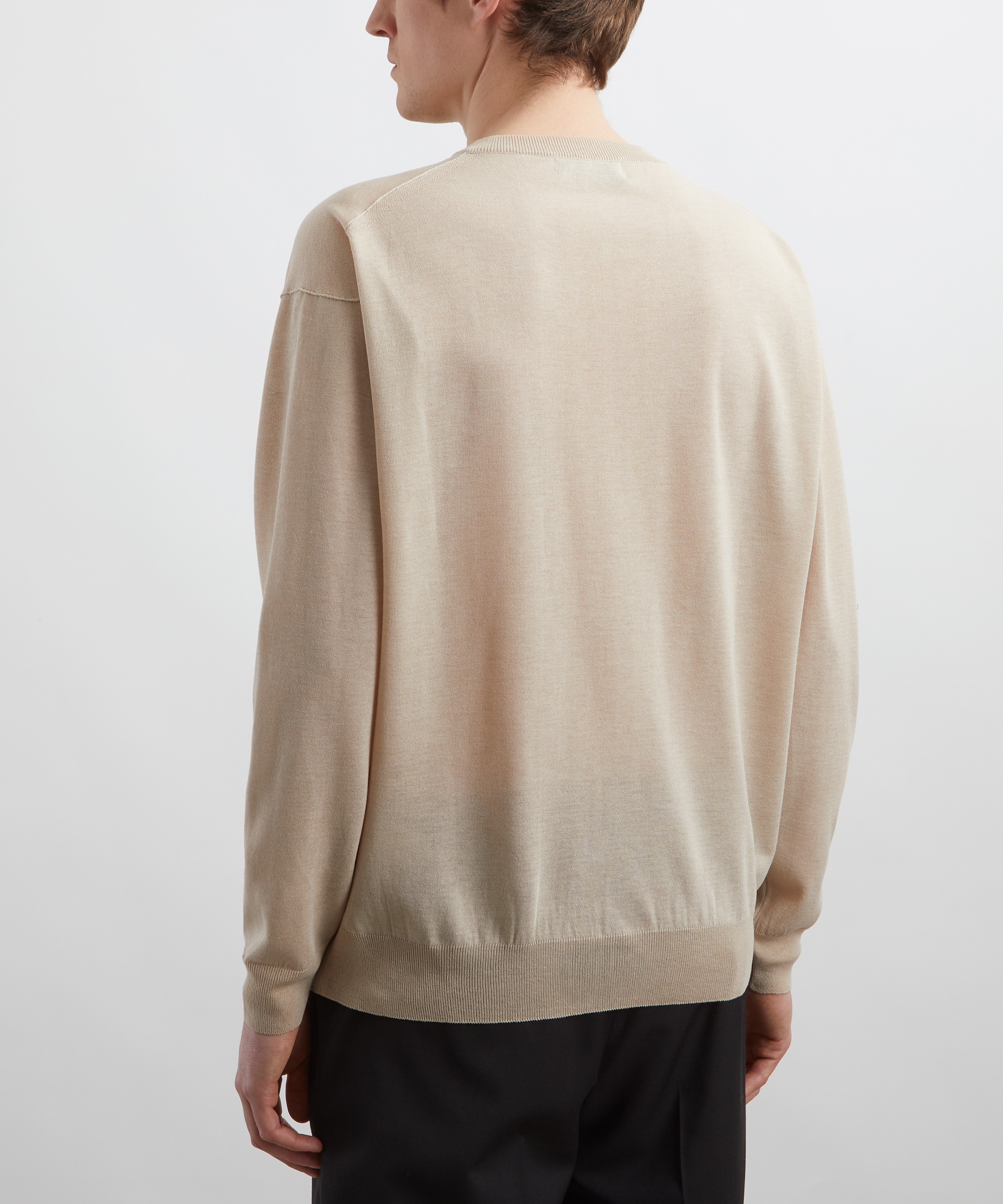 Le17septembre - Beige Sheer Crew-Neck Cardigan image number 3