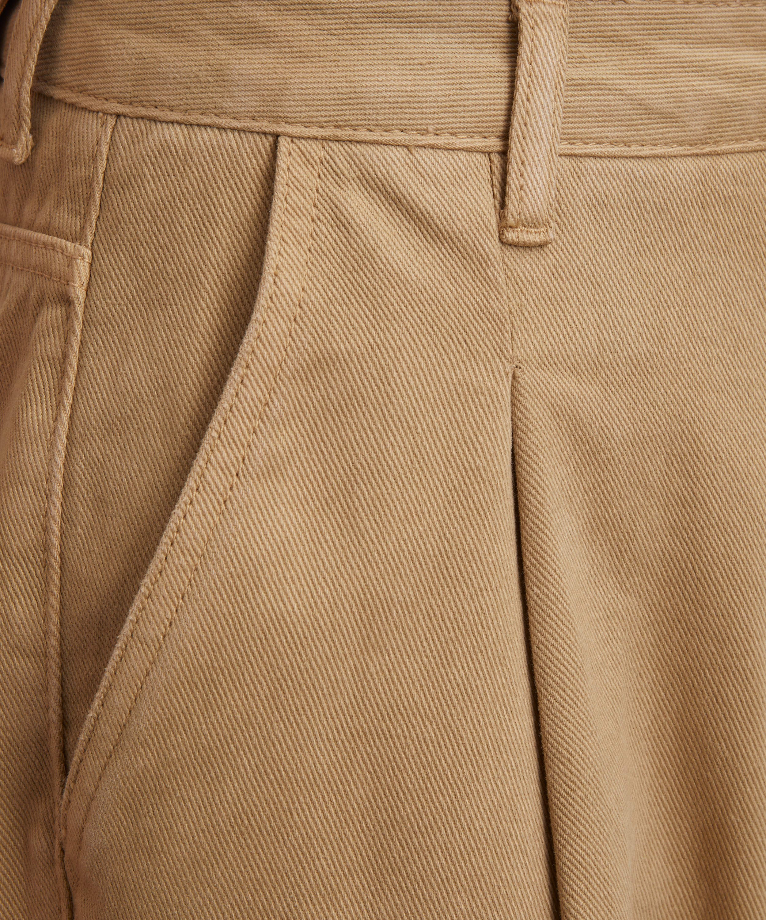 Le17septembre - Beige Over-Dyeing Wide Tuck Jeans image number 4