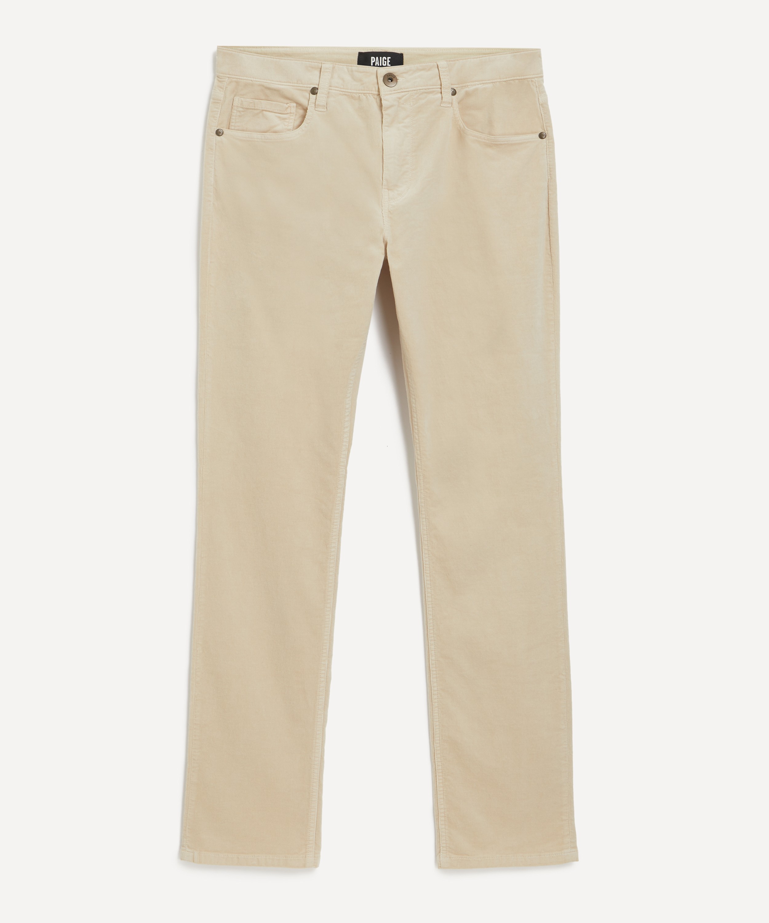 Paige - Federal Slim Straight Corduroy Jeans in Ivory Cream image number 0