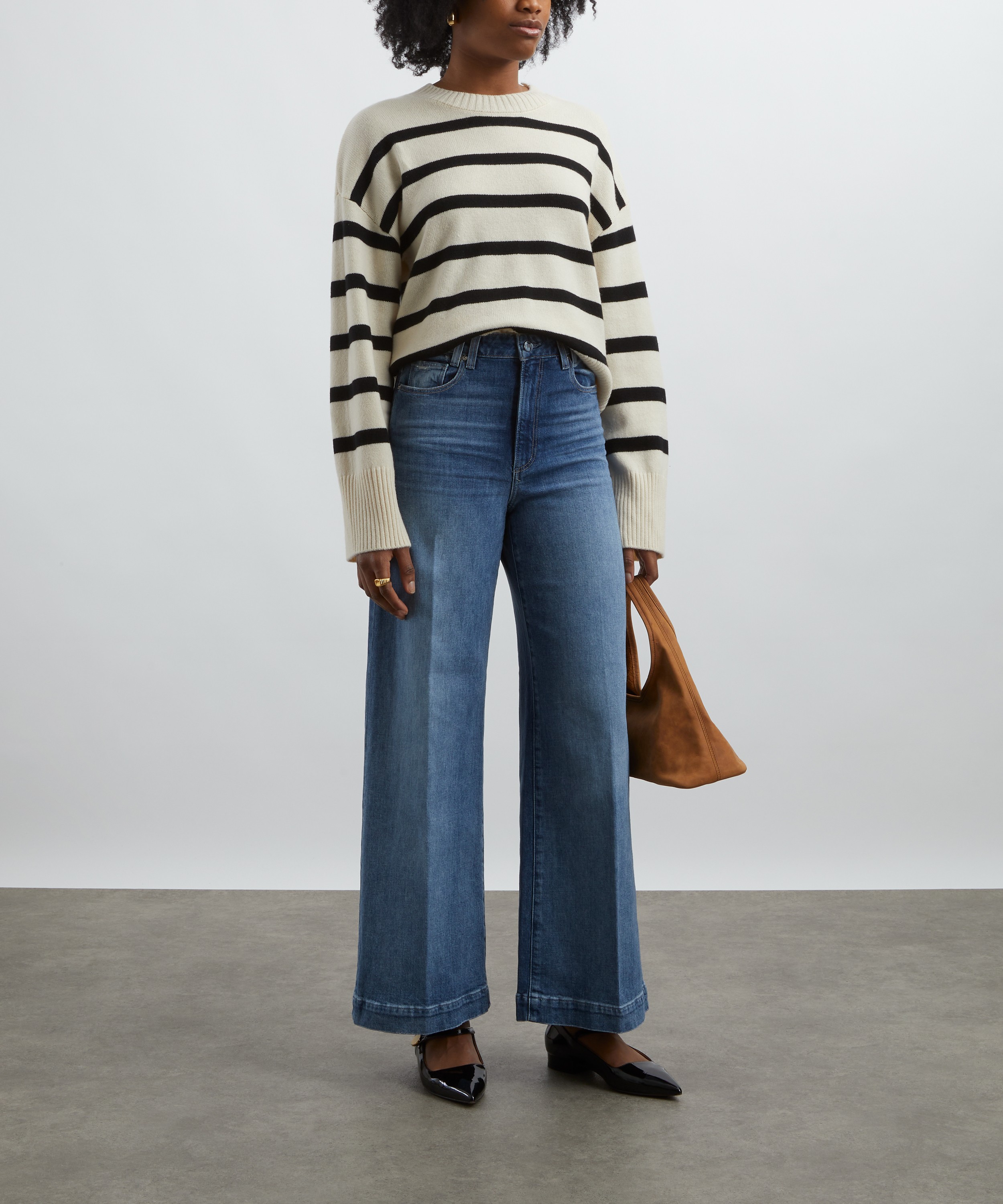 Paige - Zofia Striped Wool-Blend Jumper  image number 1