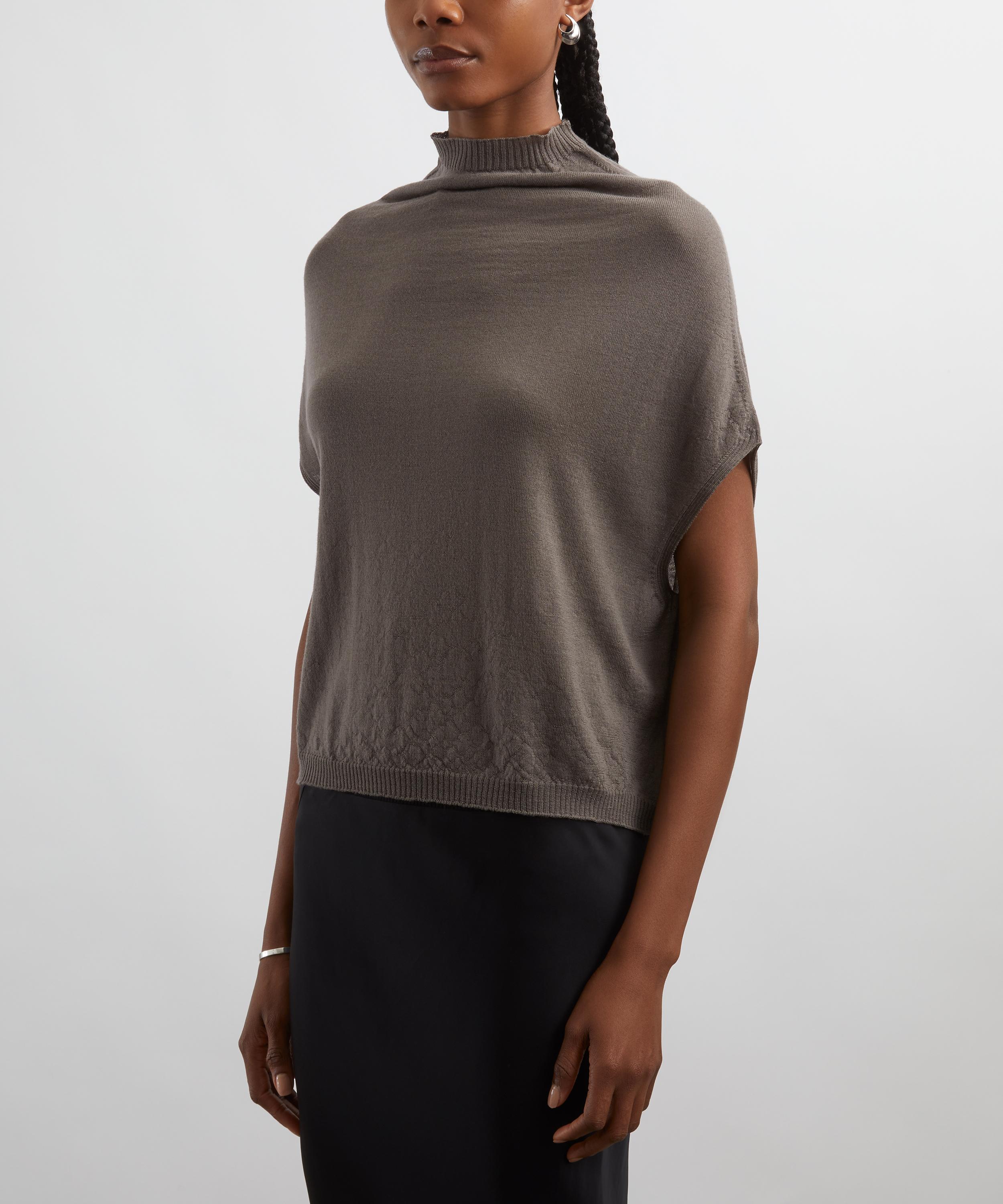 Rick Owens - Maglia Asymmetric Wool Top image number 2