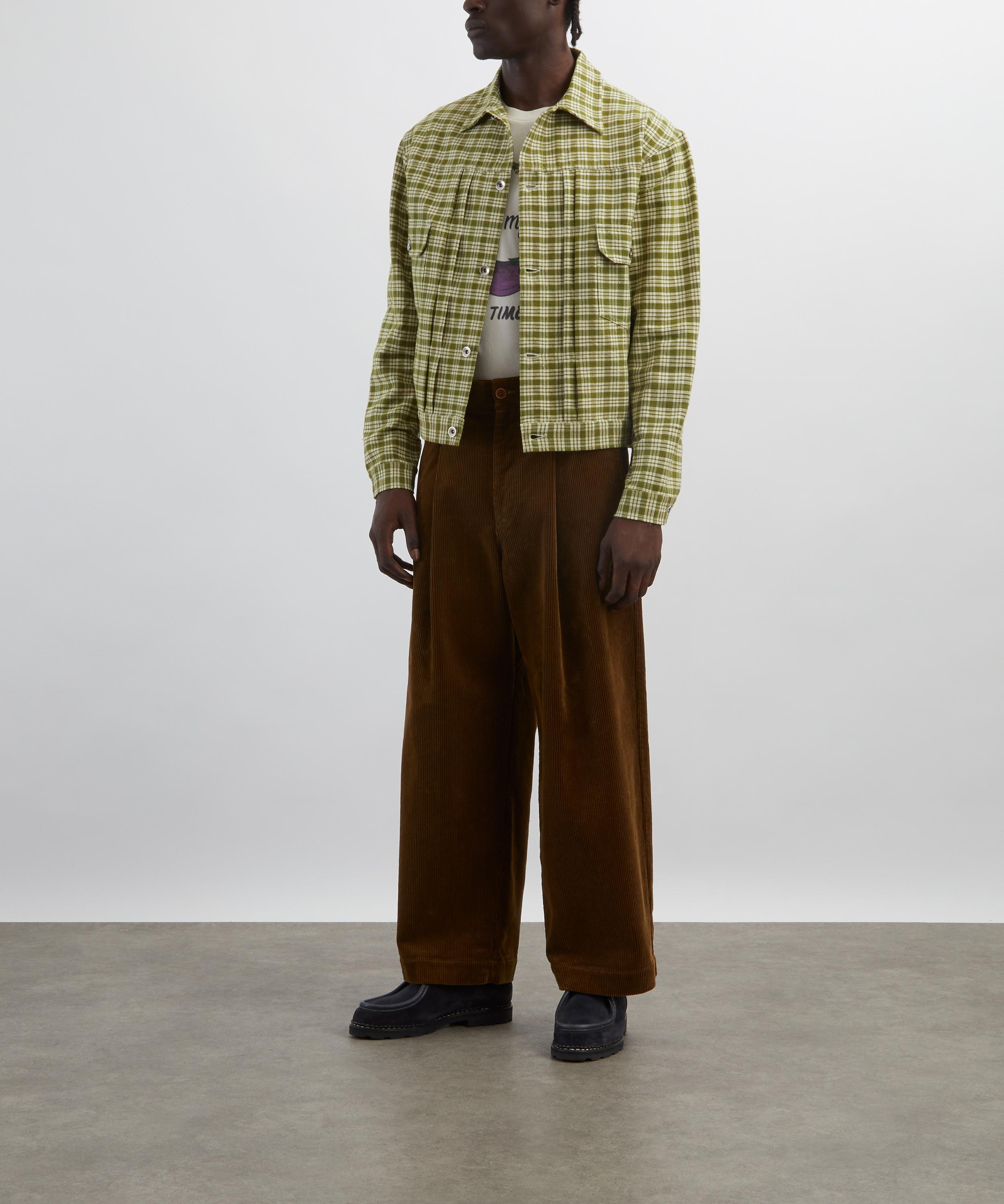 STORY mfg. - Tuesday Moss Check Heirloom Jacket image number 1