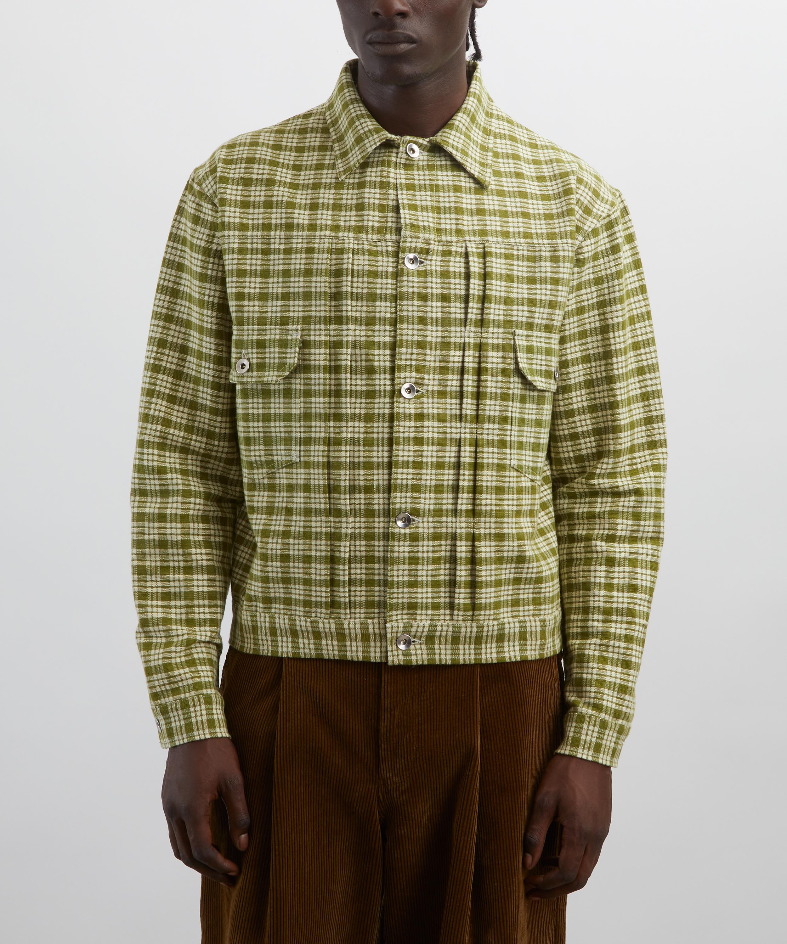 STORY mfg. - Tuesday Moss Check Heirloom Jacket image number 2