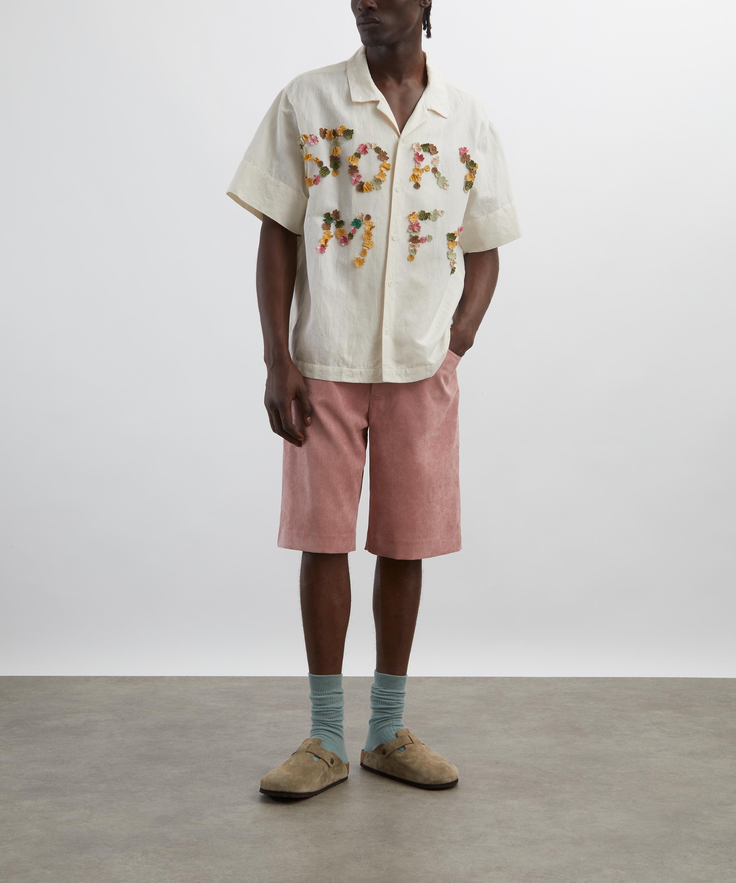 STORY mfg. - Greetings Petal Appliqué Bowling Shirt image number 1