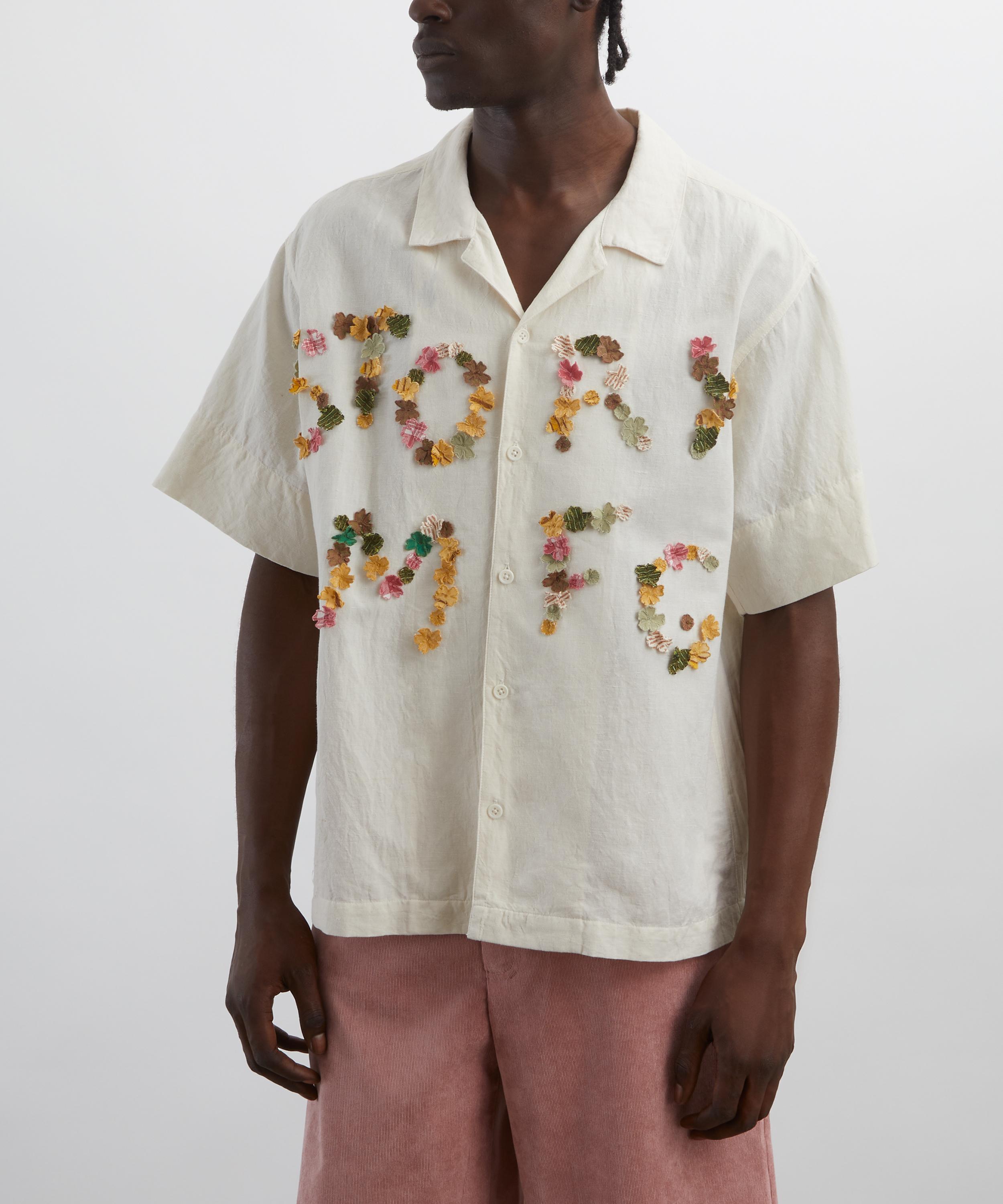 STORY mfg. - Greetings Petal Appliqué Bowling Shirt image number 2