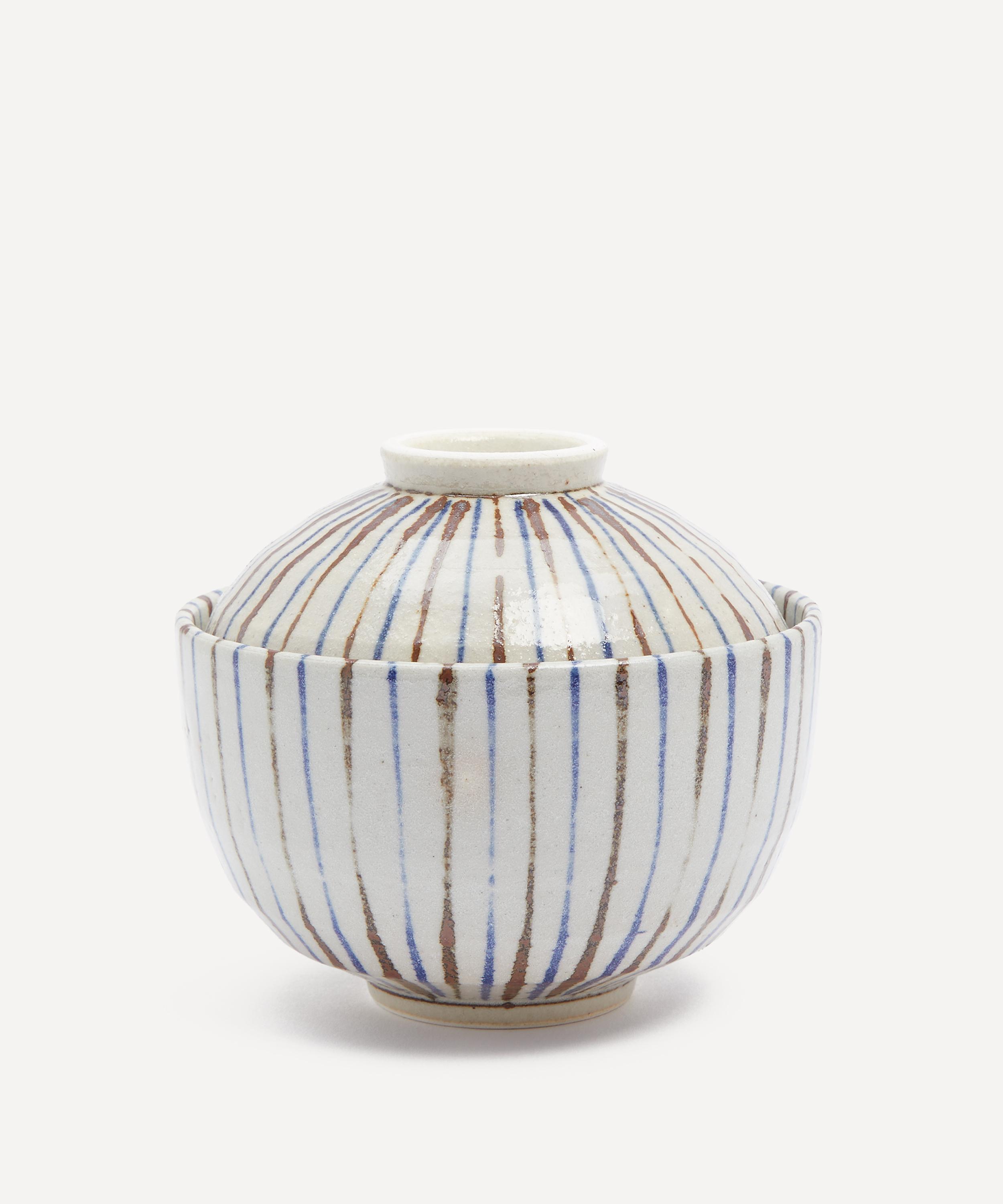 NISHIKAWA JAPAN - Striped Lidded Bowl image number 0