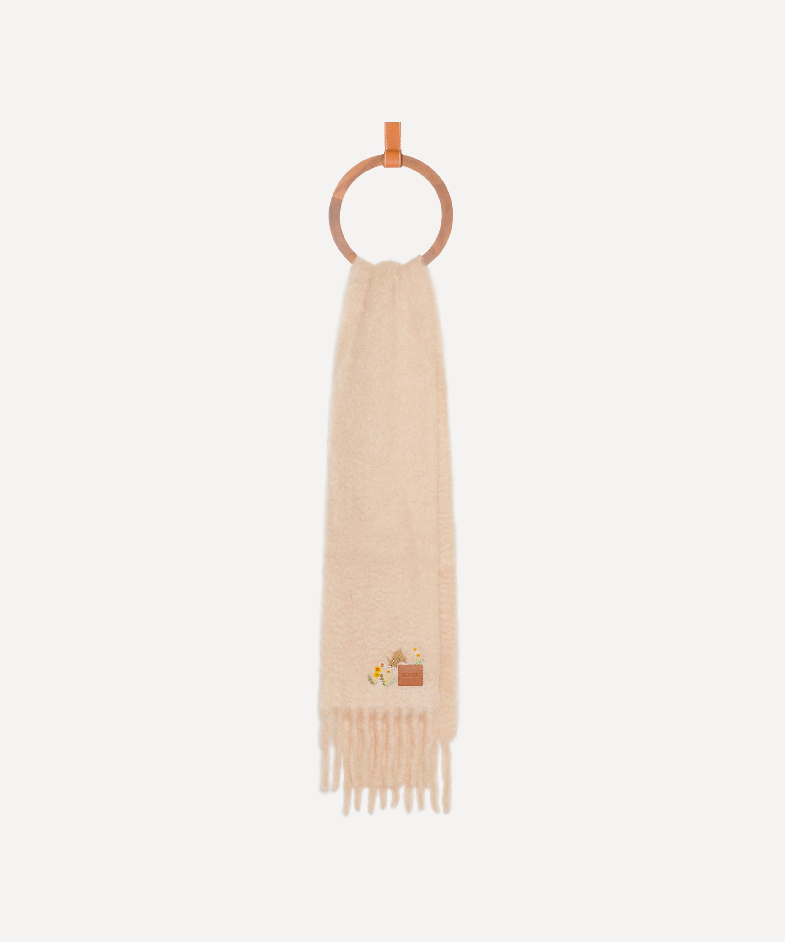 Loewe - Light Peach Bunny Mohair-Blend Scarf image number 2